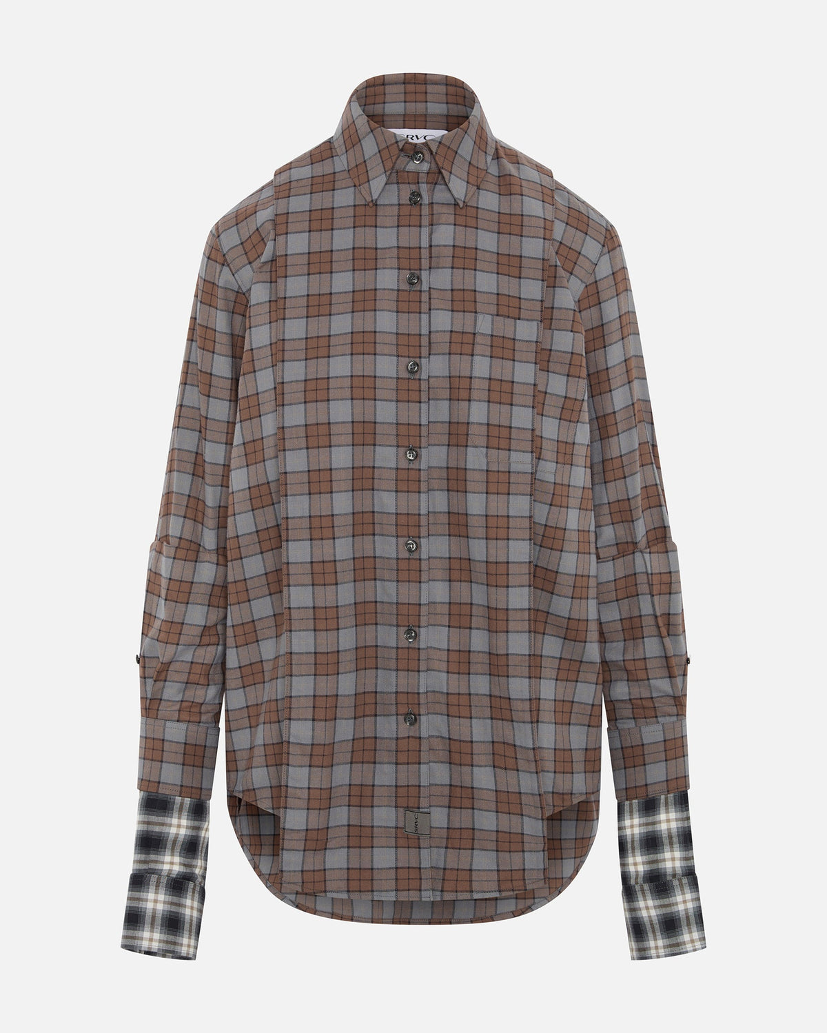 Rhea shirt brown flanel check
