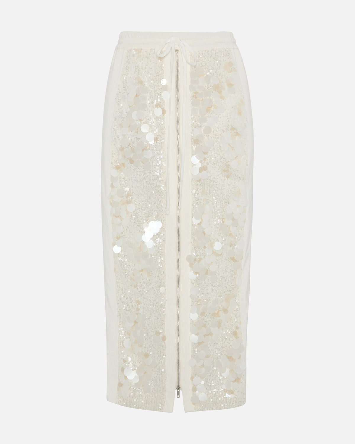 Hybrid sequin skirt ivory