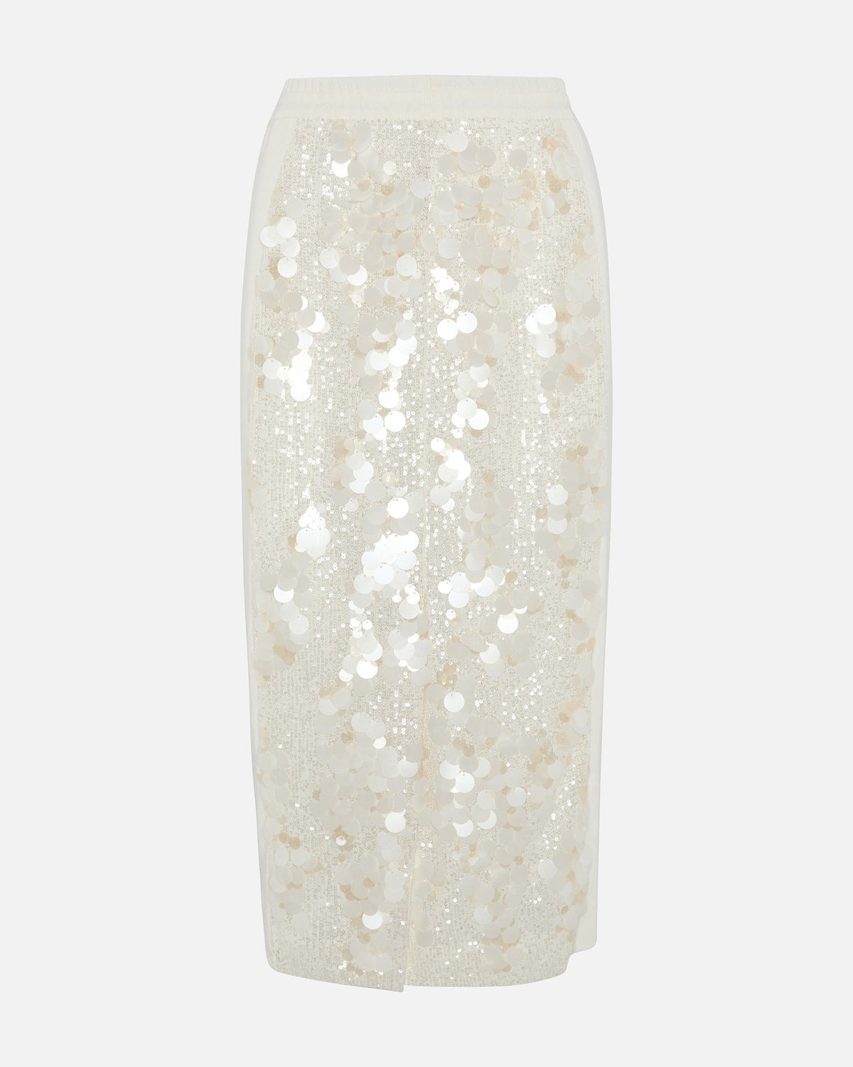 Hybrid sequin skirt ivory