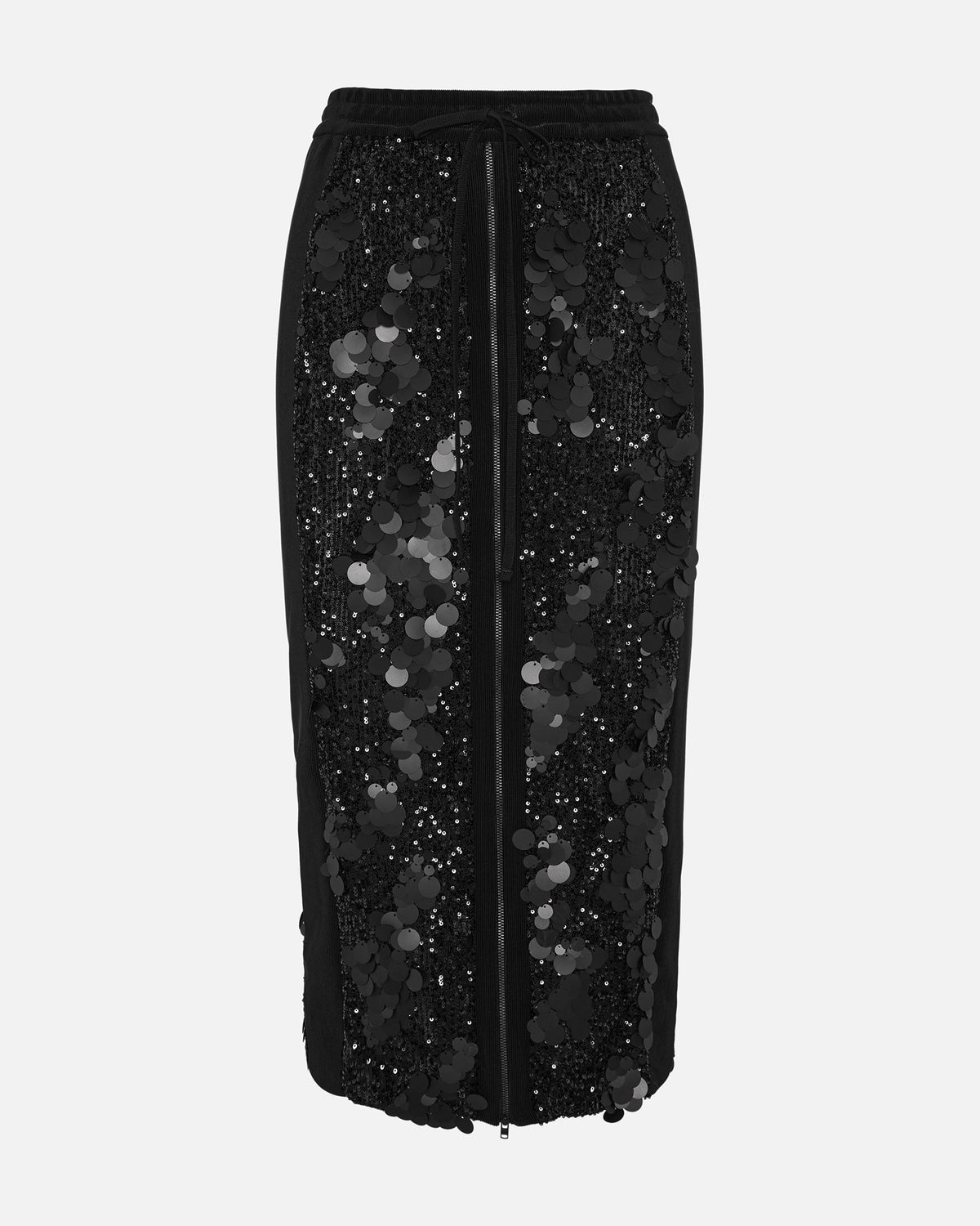 Hybrid sequin skirt black