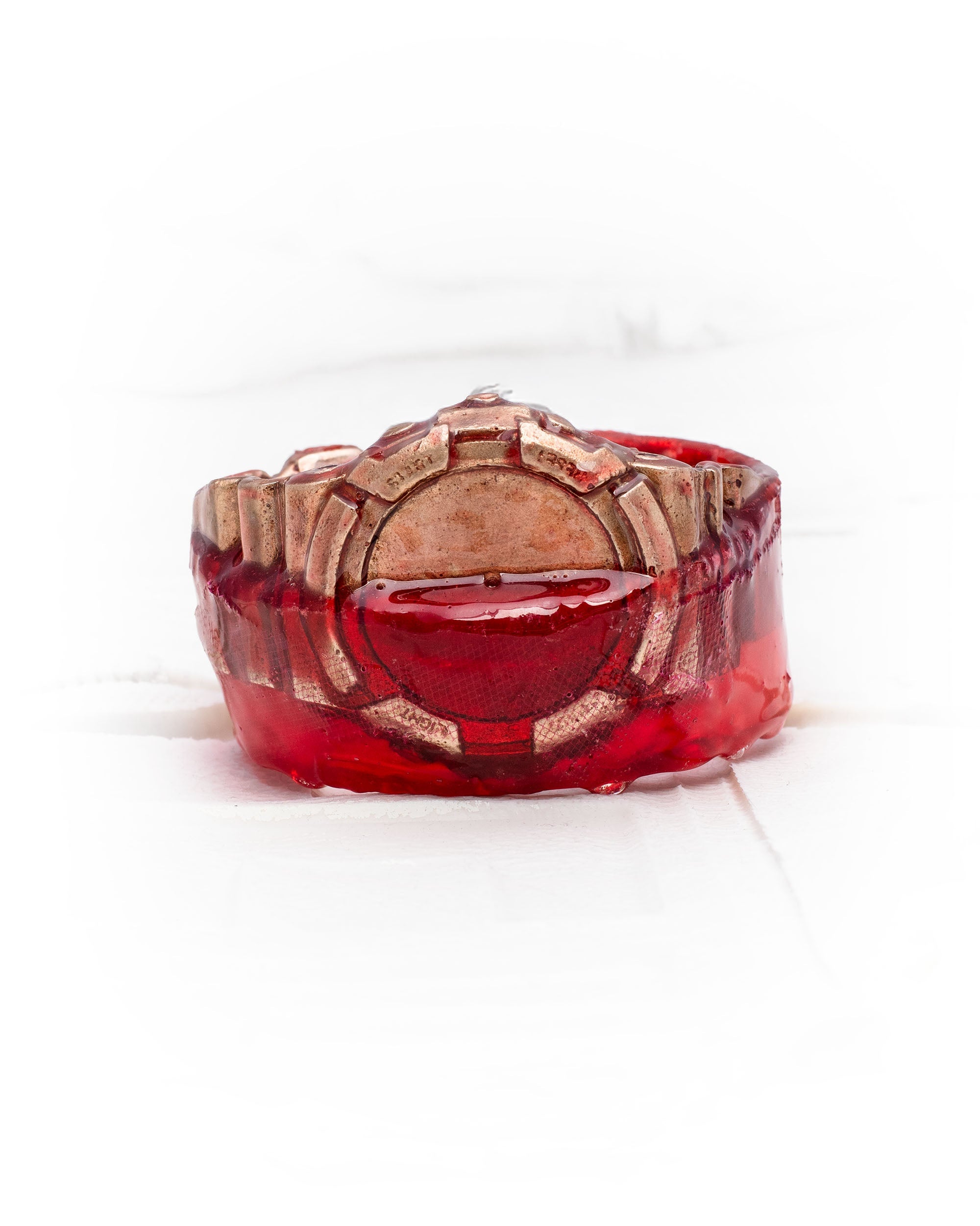 Ruby bronze watch bracelet