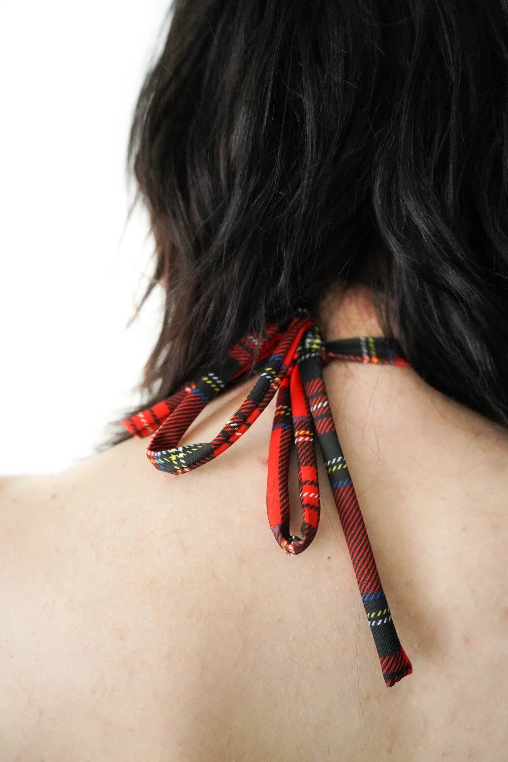Bikini tartan rouge