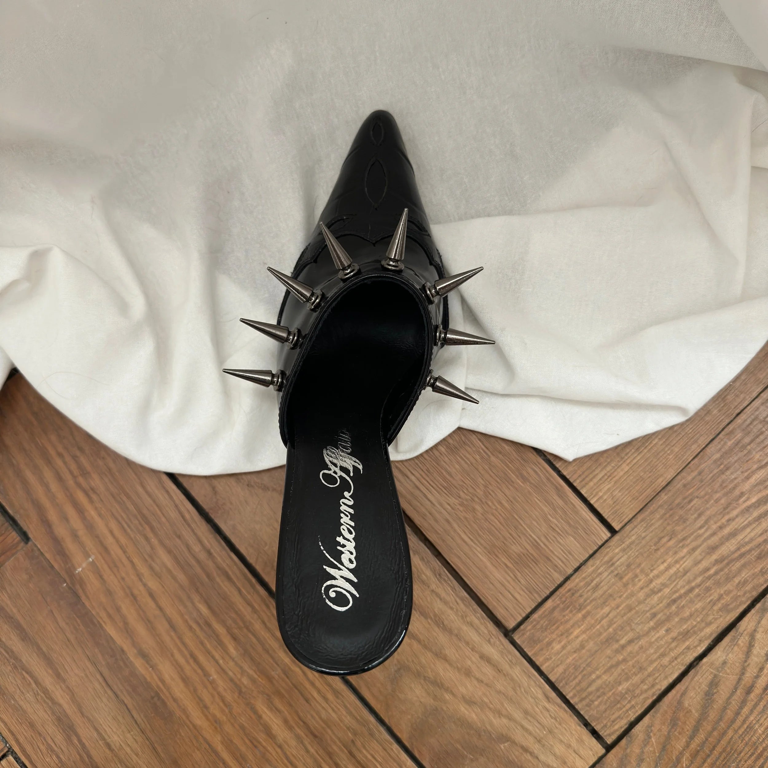 Cowgirl mules blackout new heel