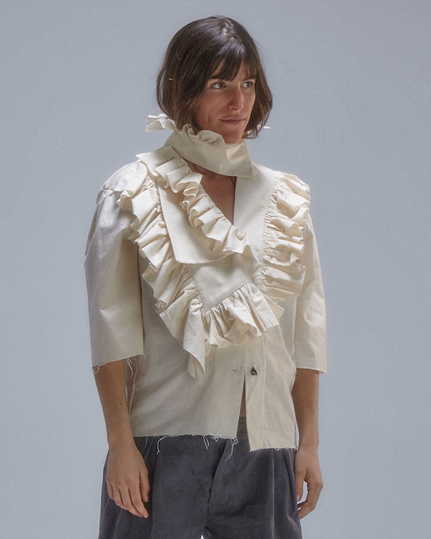 003-19 ruffle shirt