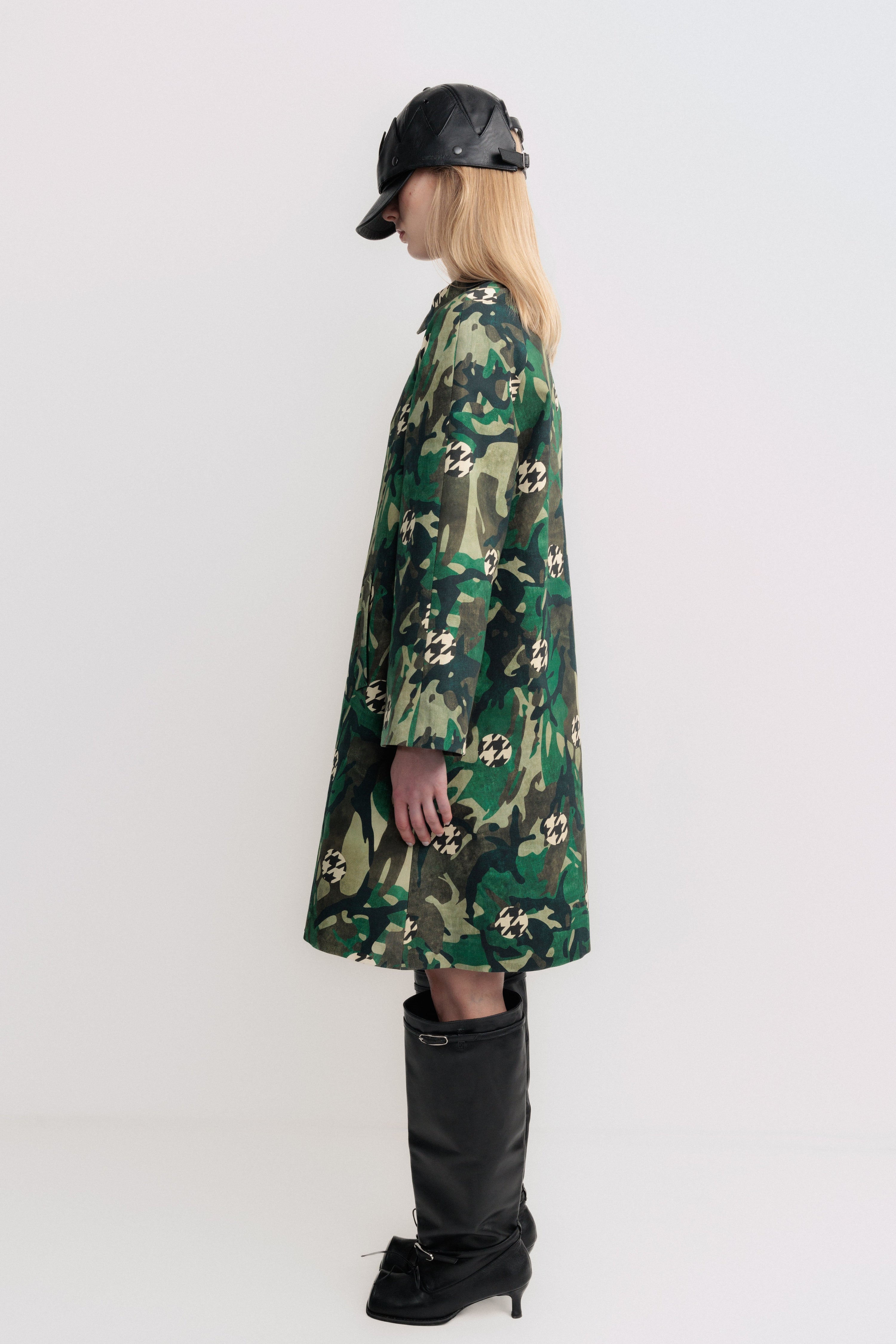 Camo trench coat
