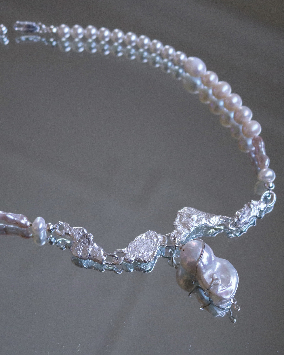 Darling silver necklace - white