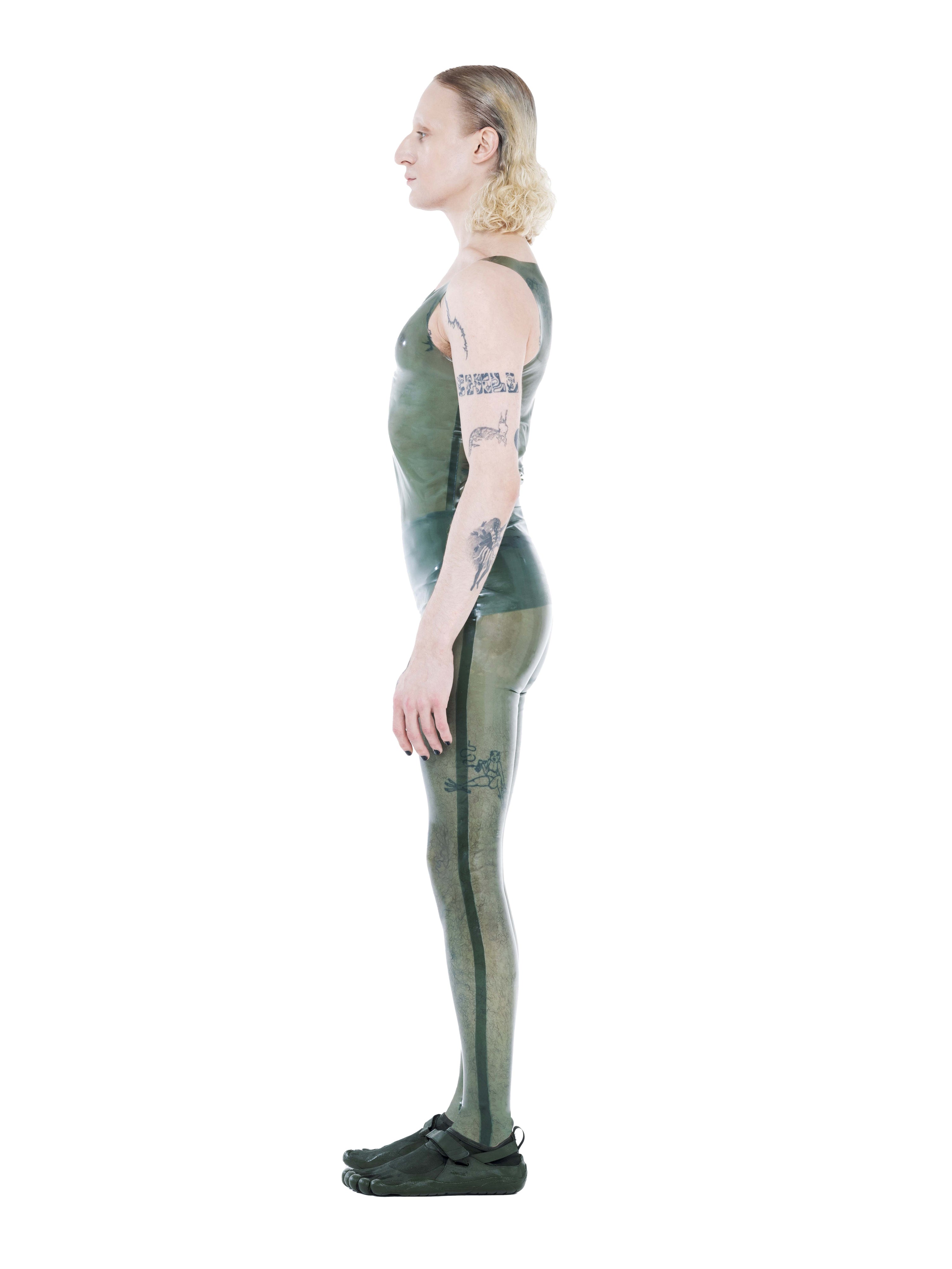 Essential latex tank - olive