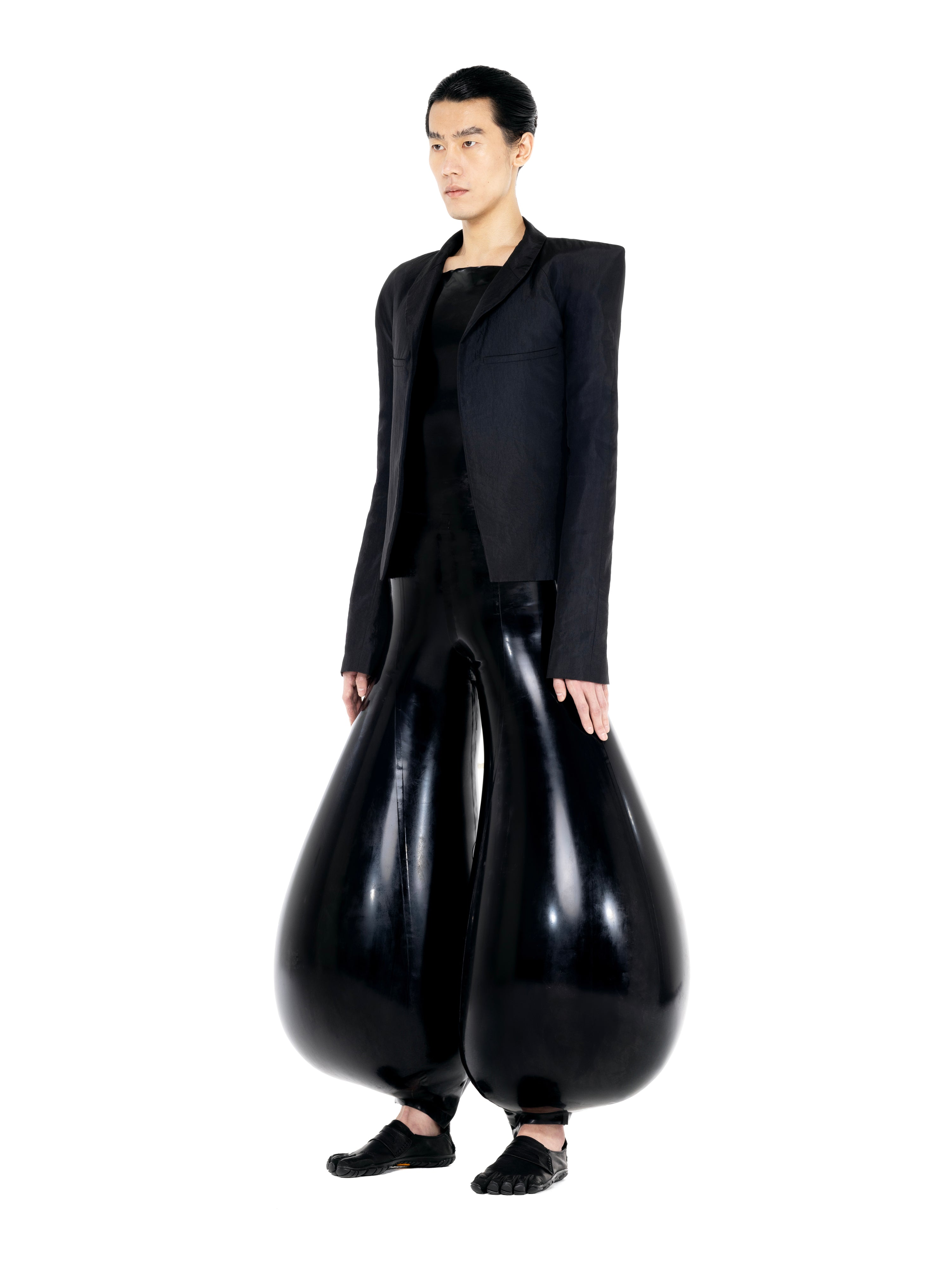 Black limo inflatable trousers | harri exclusive