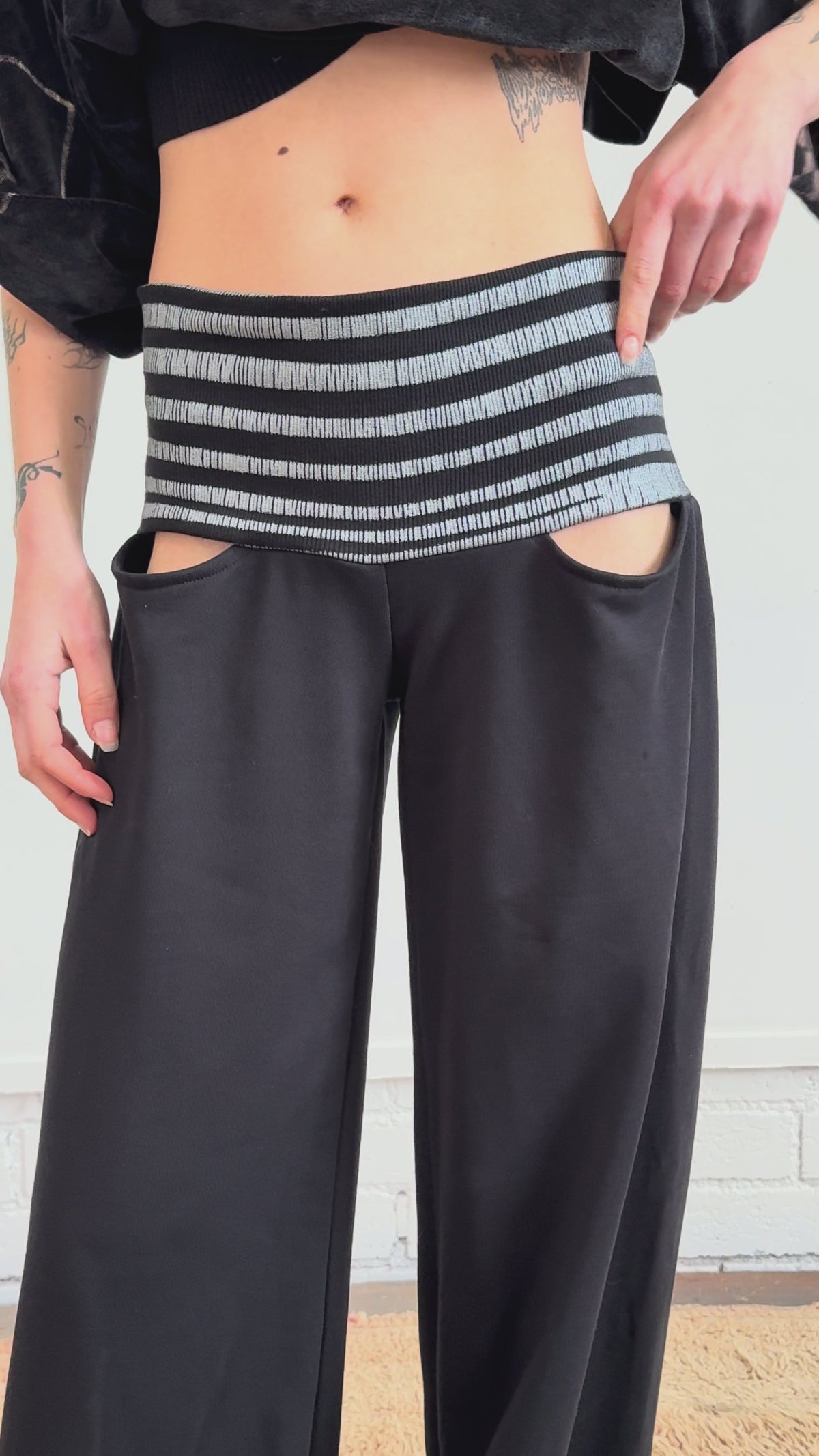 Circus pant - black/silver