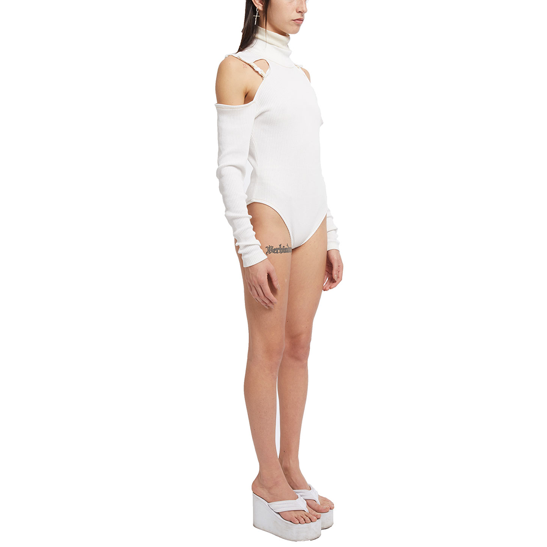 Shoulderless body bianco