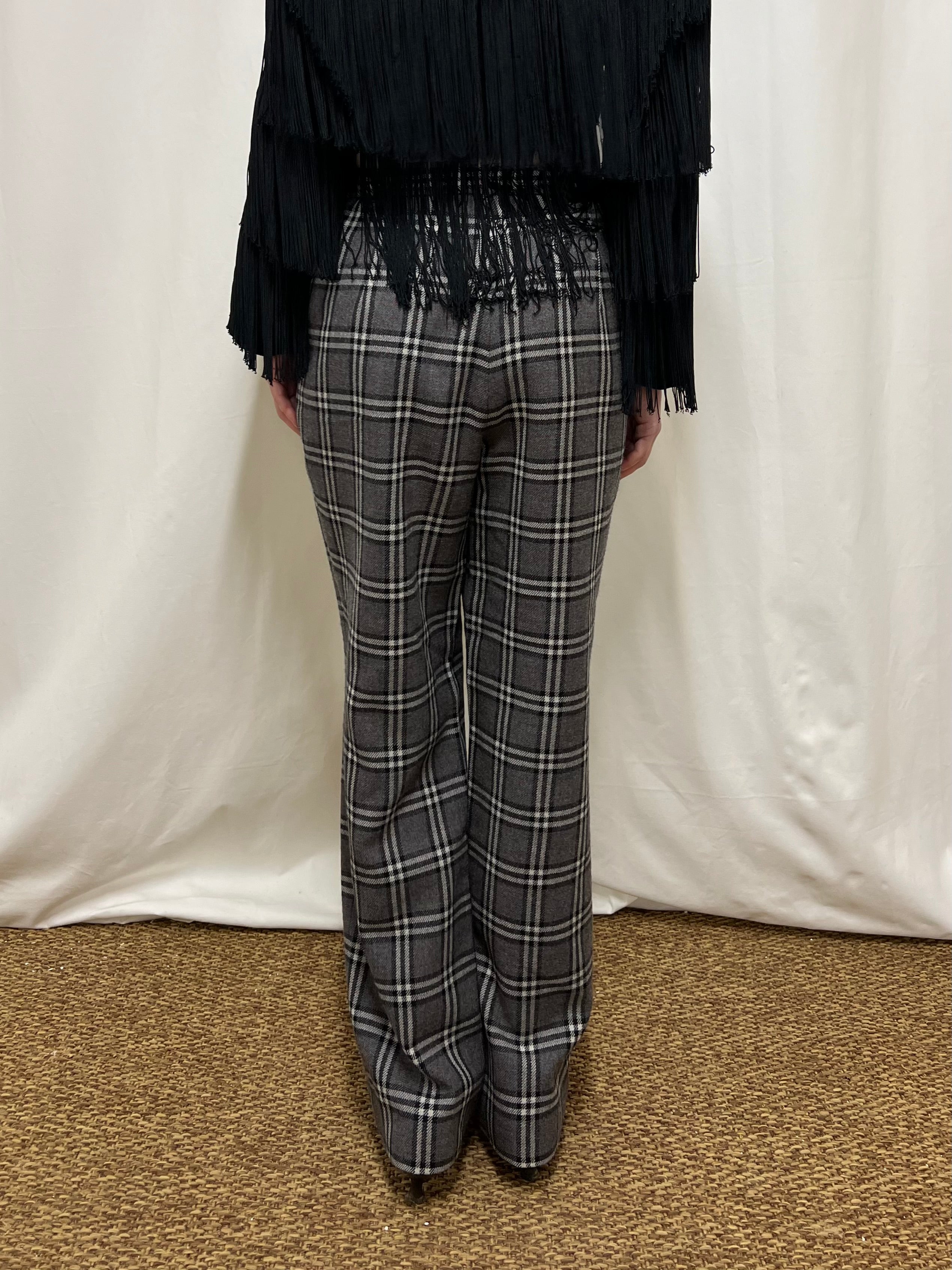 Tartan wool pants