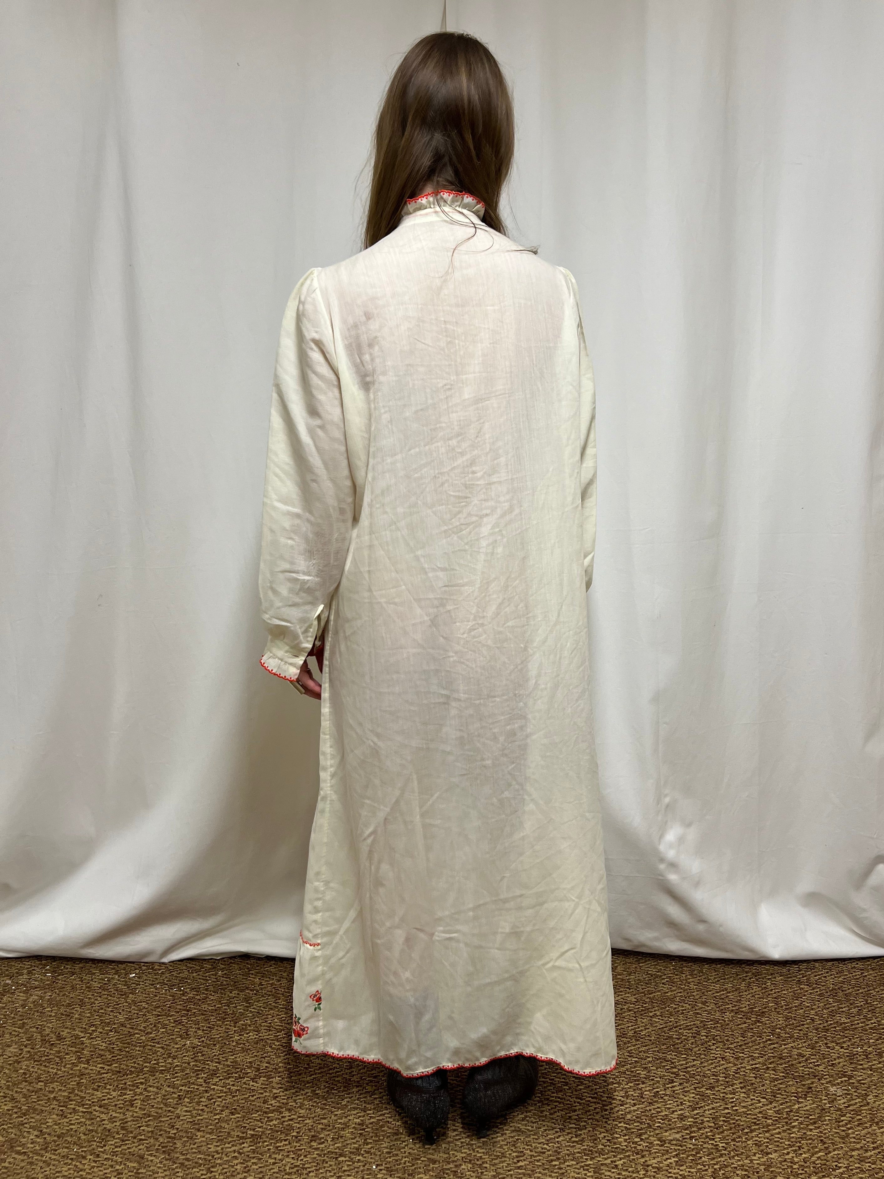 Embroidered slip dress