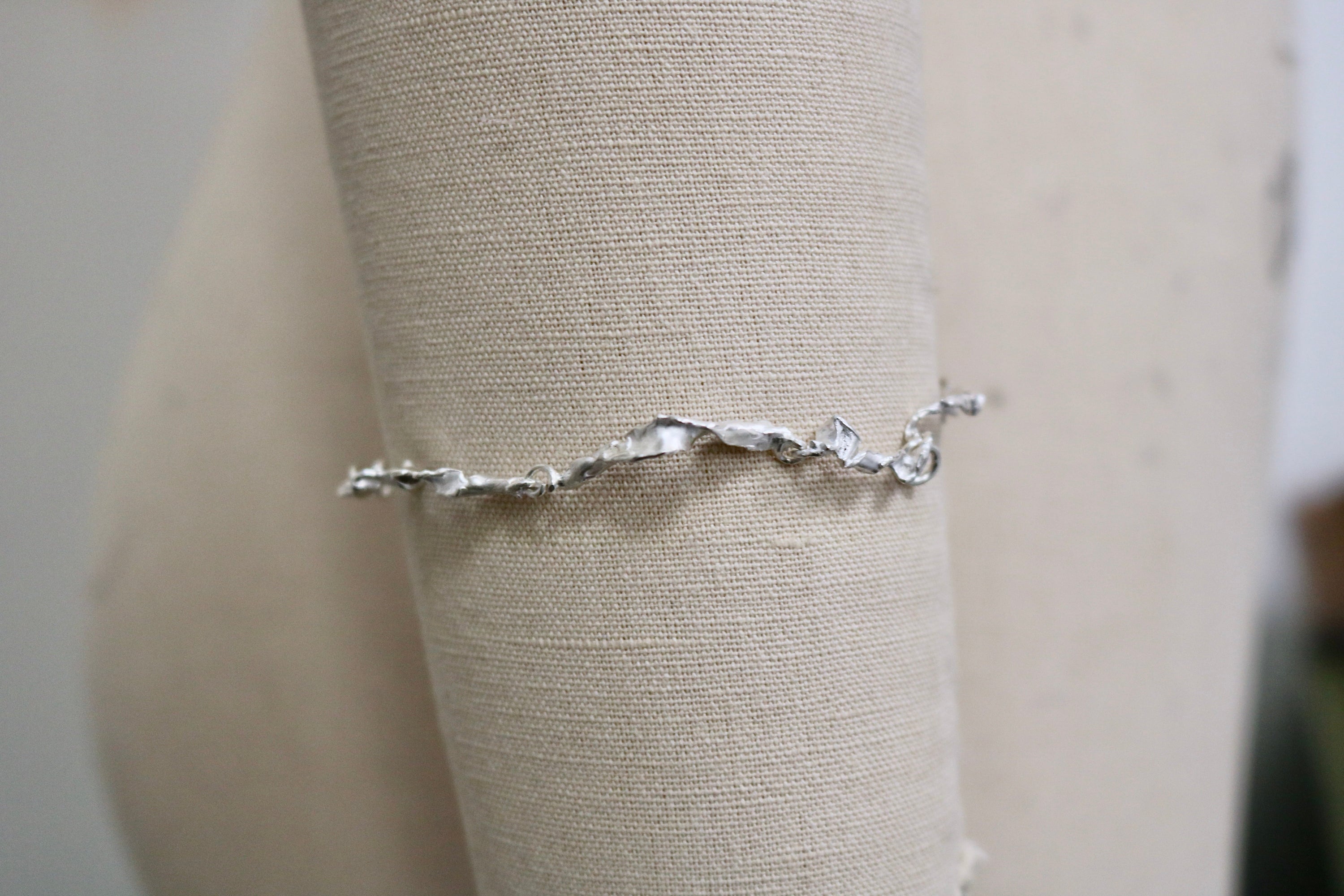 Burnt ribbon bracelet