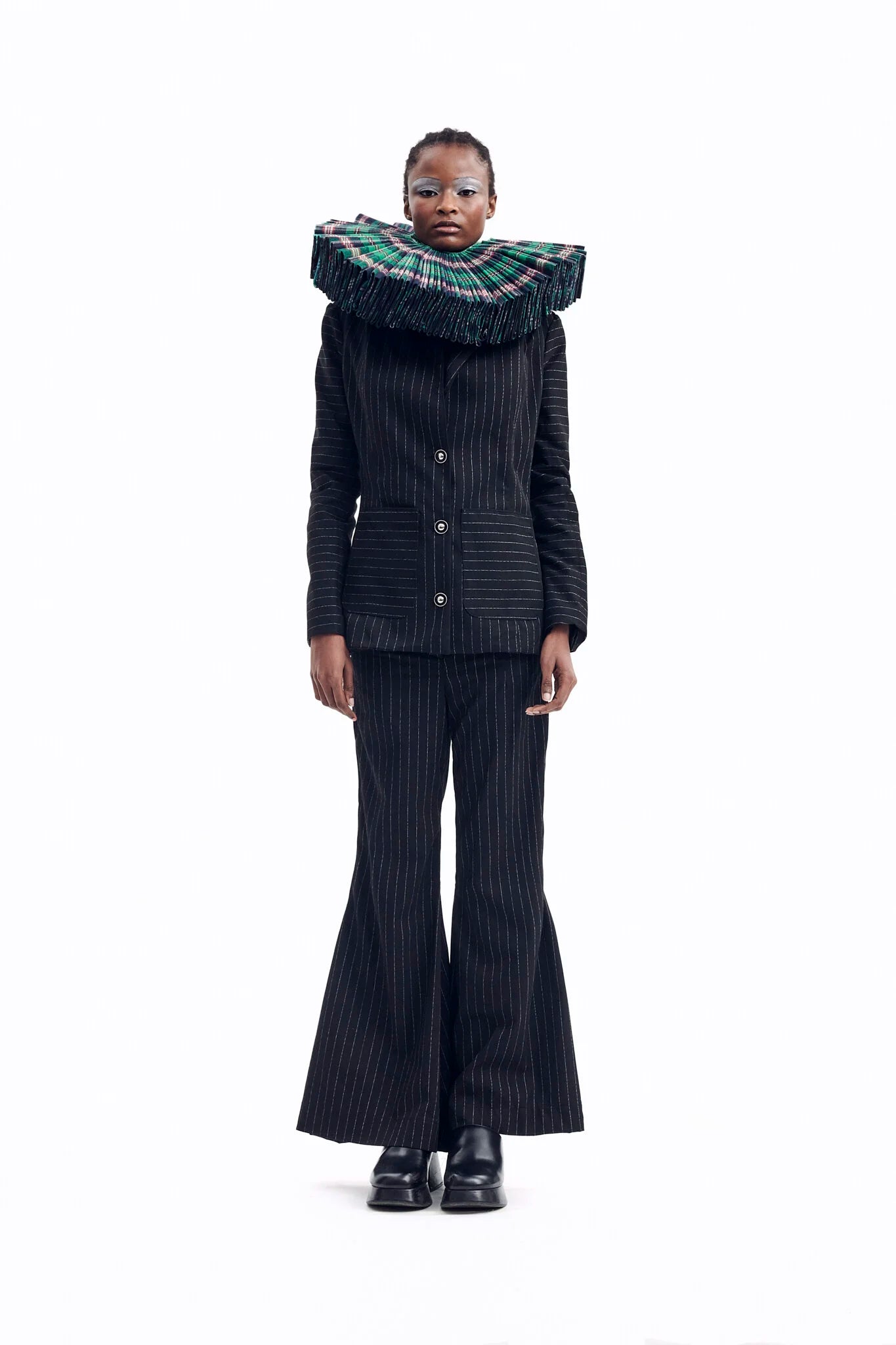 Veste tailleur à rayures