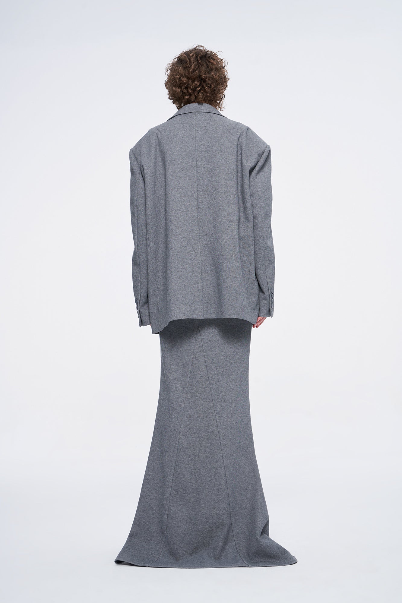 Curved split casual guard skirt