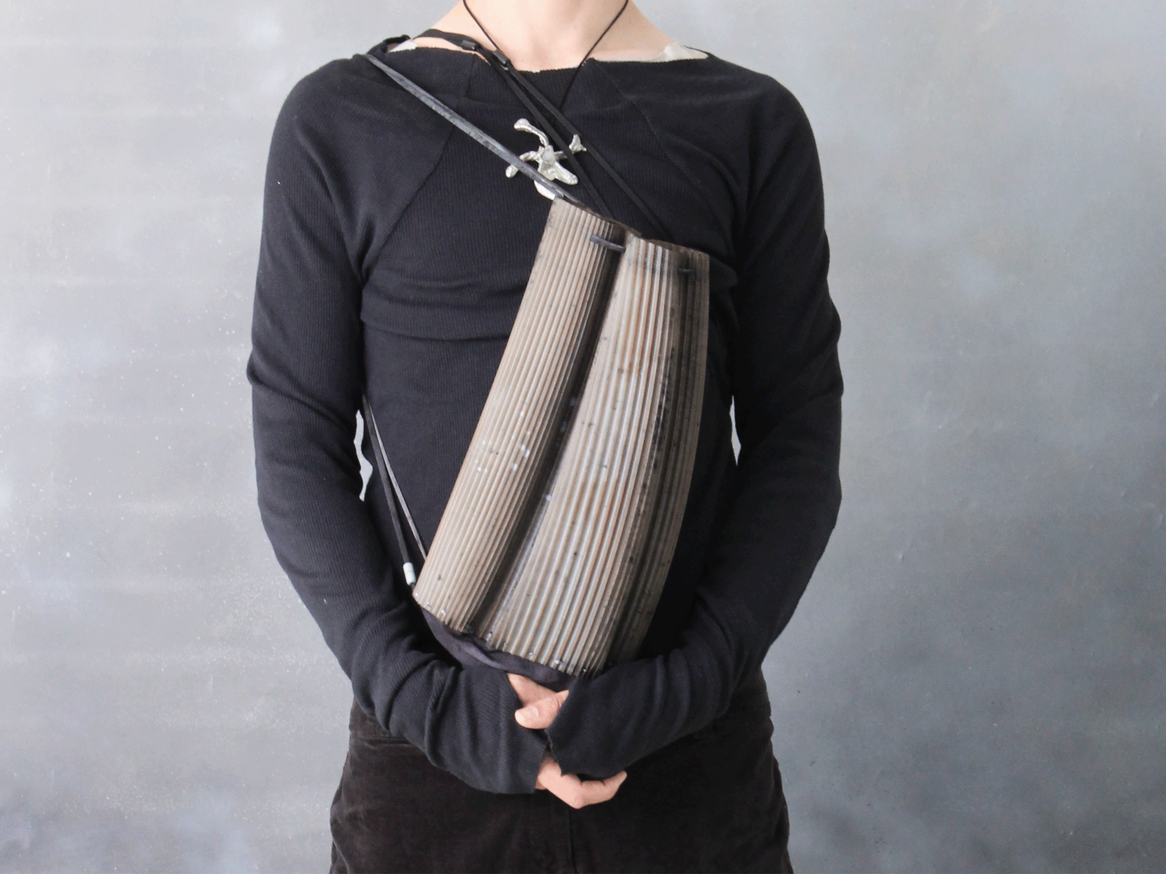 Rubber body bag, dyed