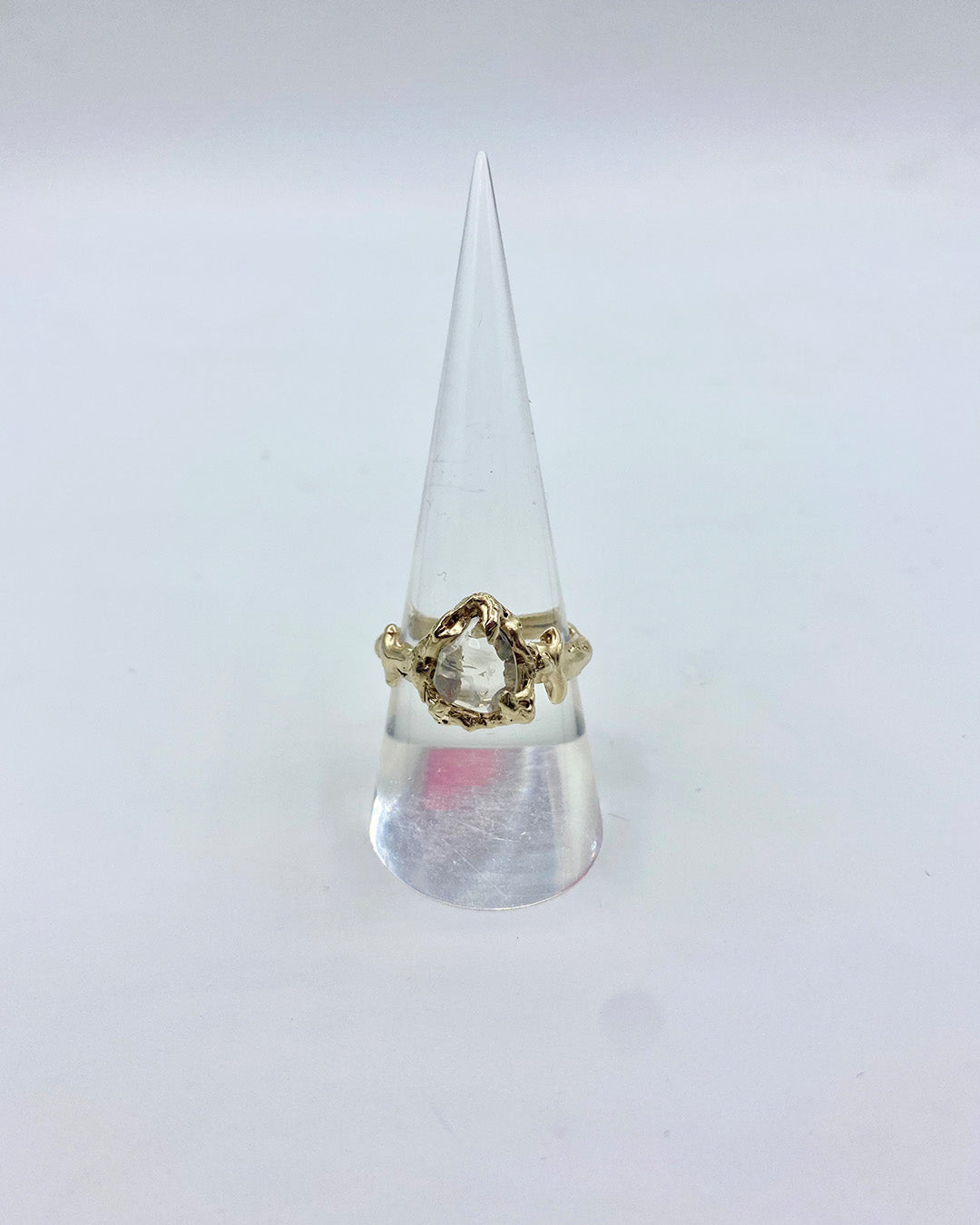 Ignite ring - mexican opal - clear/gold