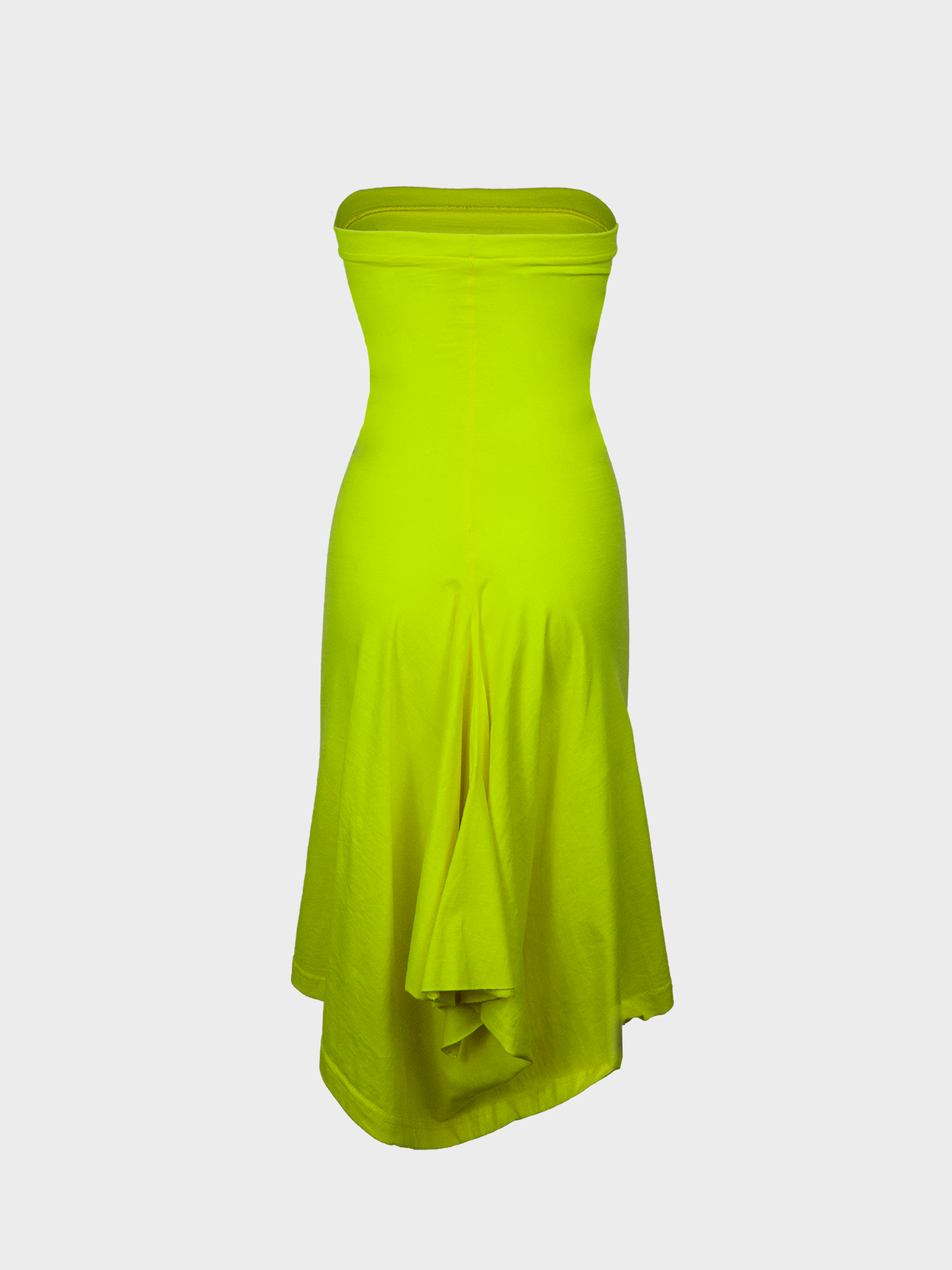 Strapless draped dress