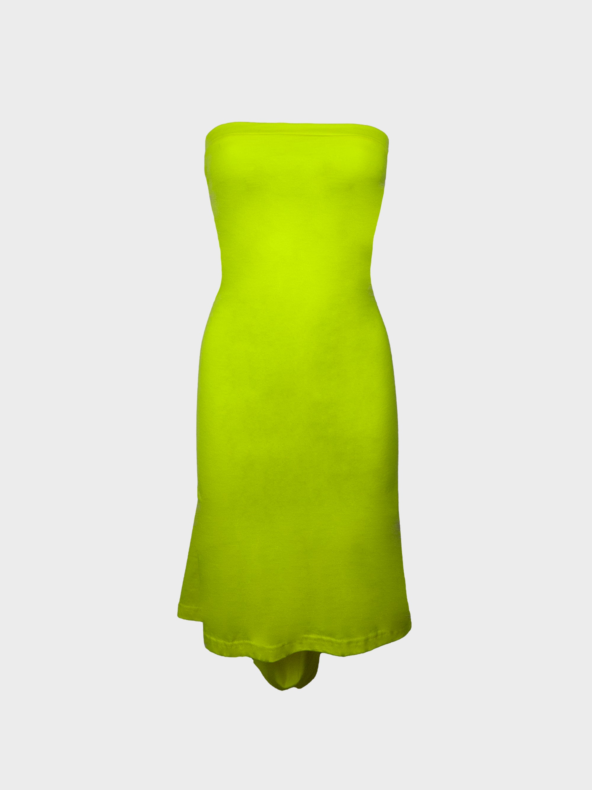 Strapless draped dress