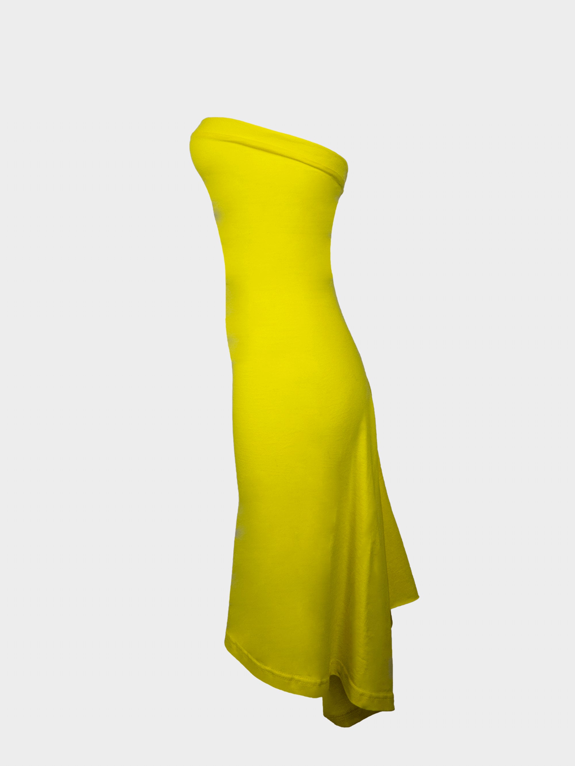 Strapless draped dress