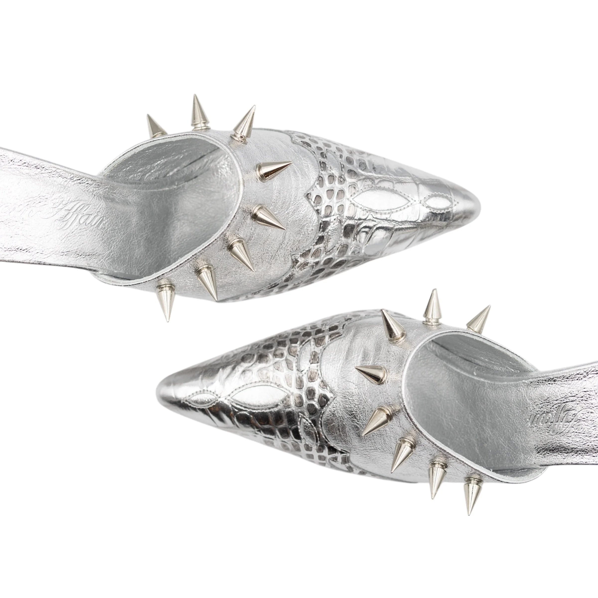 Cowgirl mules in chrome