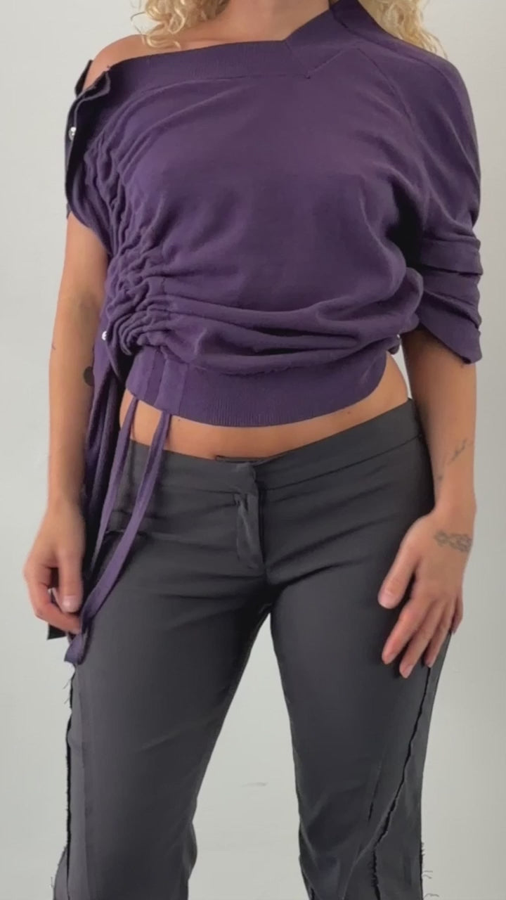 Shrug cardigan jumper - purple