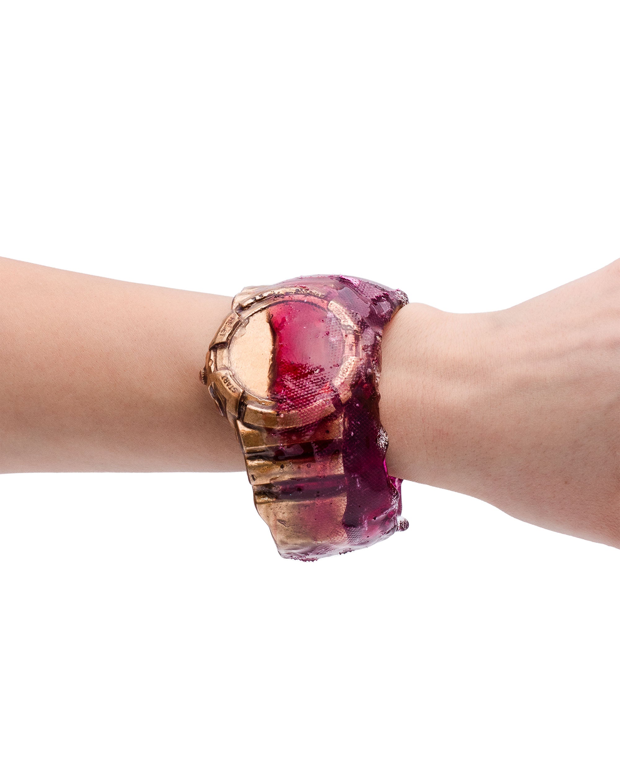 Tourmaline bronze watch bracelet