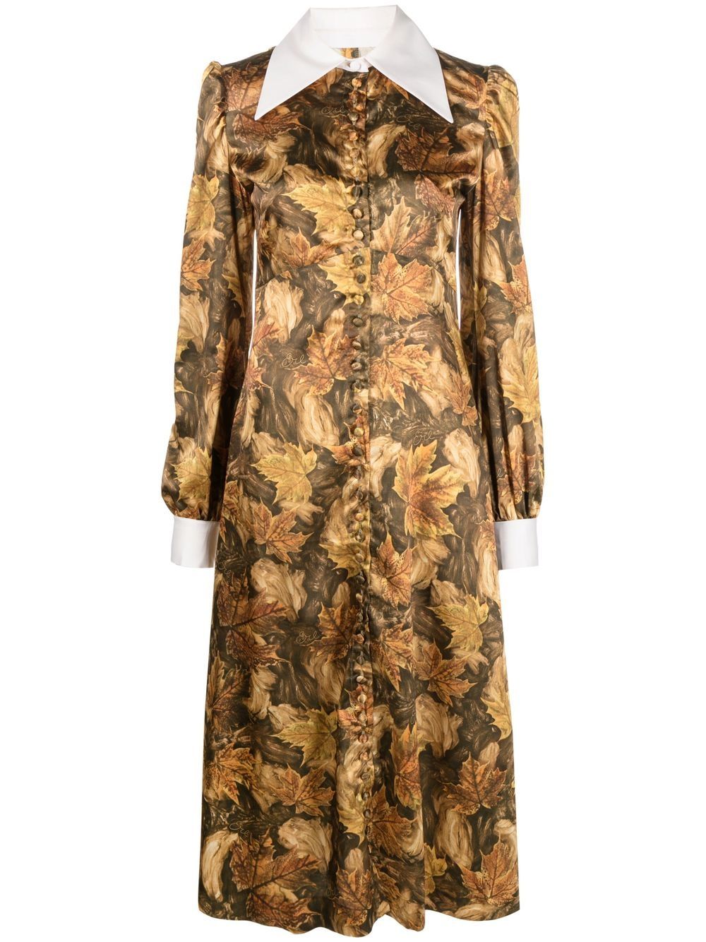 Womens printed satin dress woven