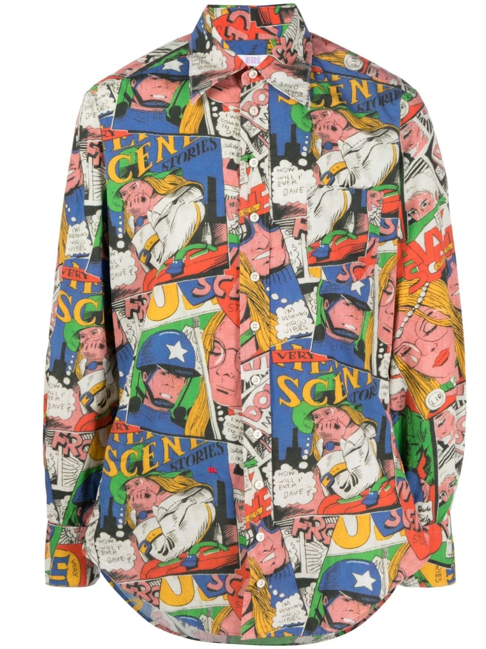 Unisex printed shirt woven