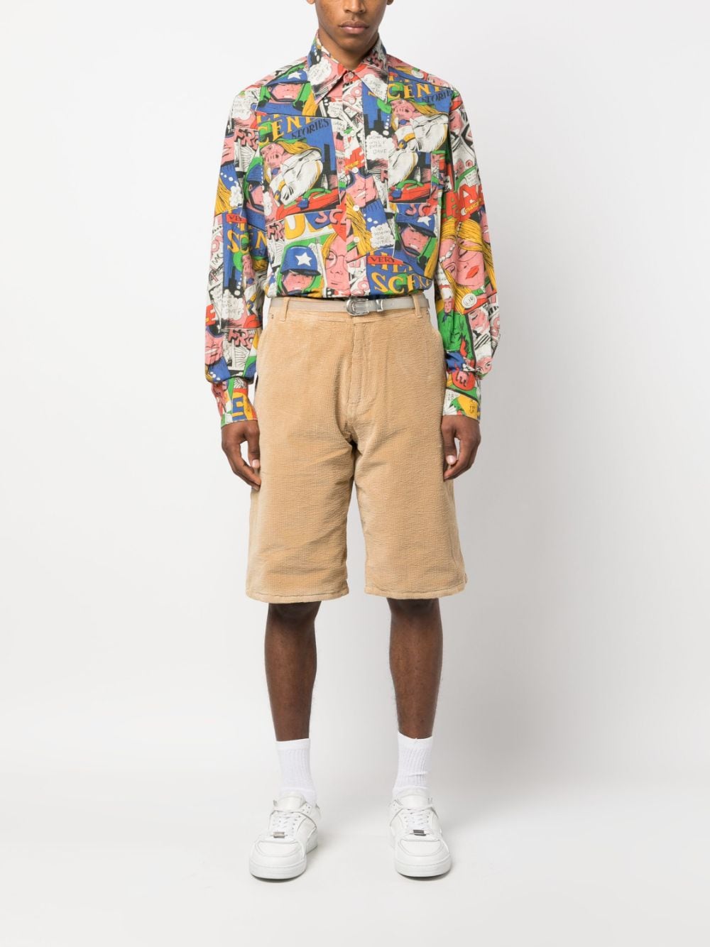 Unisex printed shirt woven