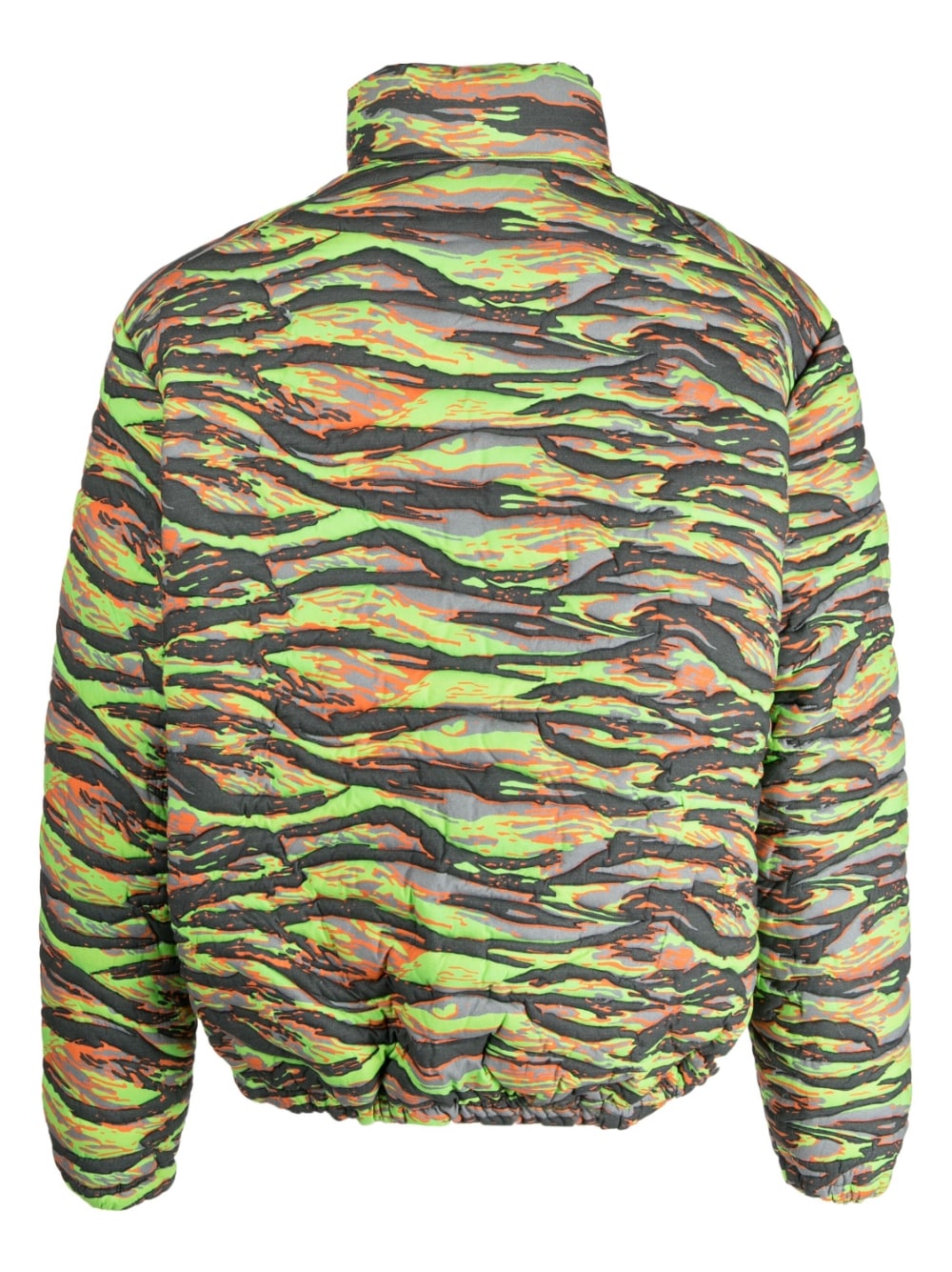 Unisex printed quilted puffer woven