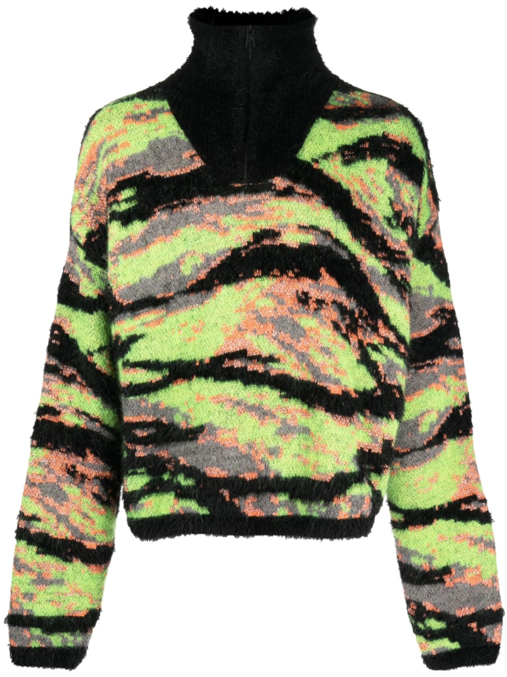 Unisex jacquard tiger sweater knit