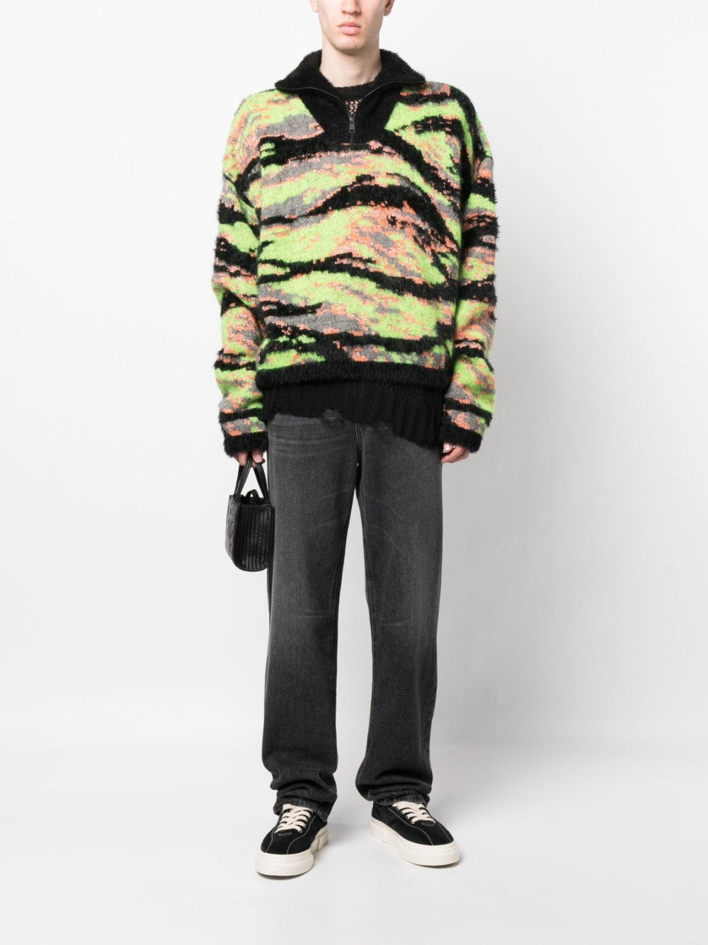 Unisex jacquard tiger sweater knit