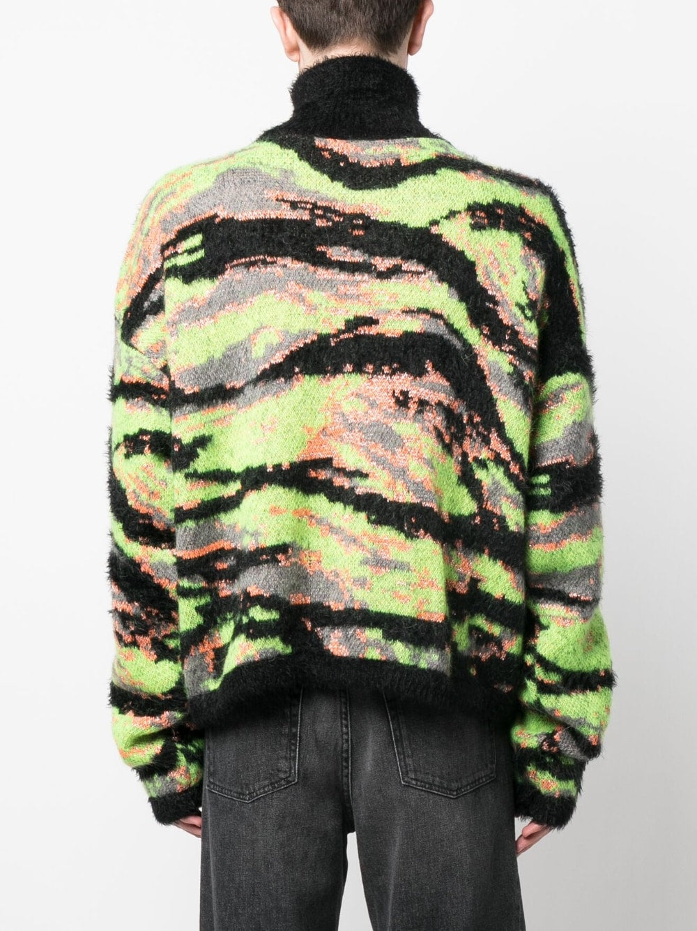 Unisex jacquard tiger sweater knit