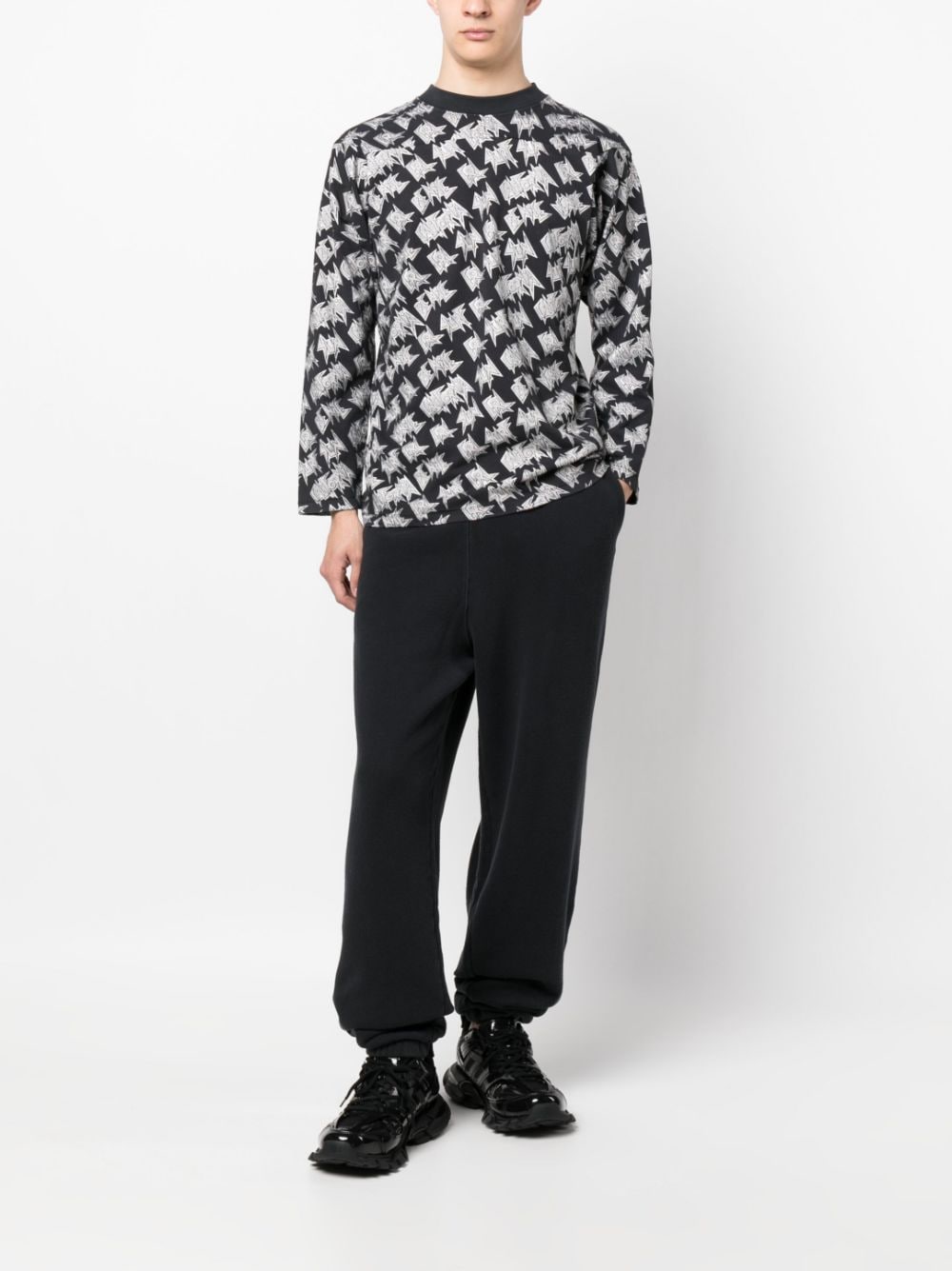 Unisex printed longsleeve tshirt knit