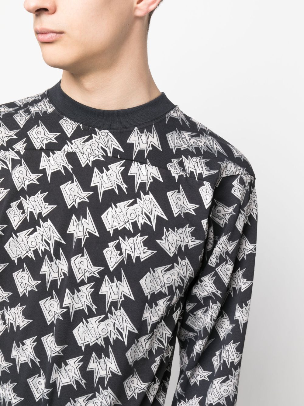 Unisex printed longsleeve tshirt knit