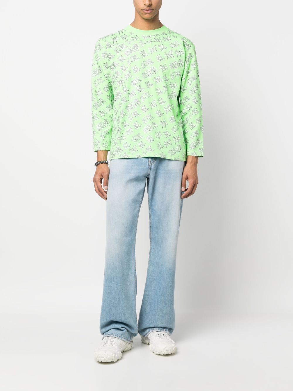Unisex printed longsleeve tshirt knit