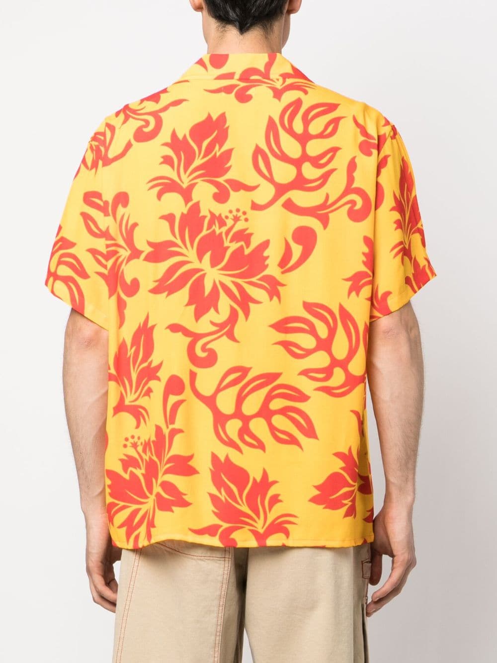 Unisex printed short sleeve shirt woven
