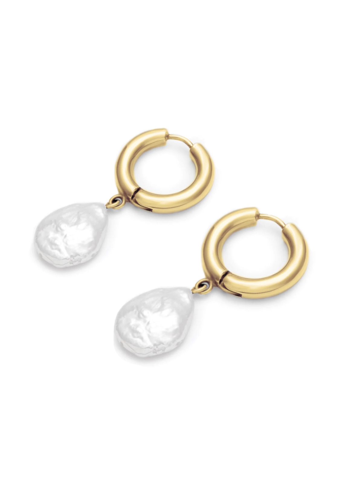 Loa hoop & baroque pearl