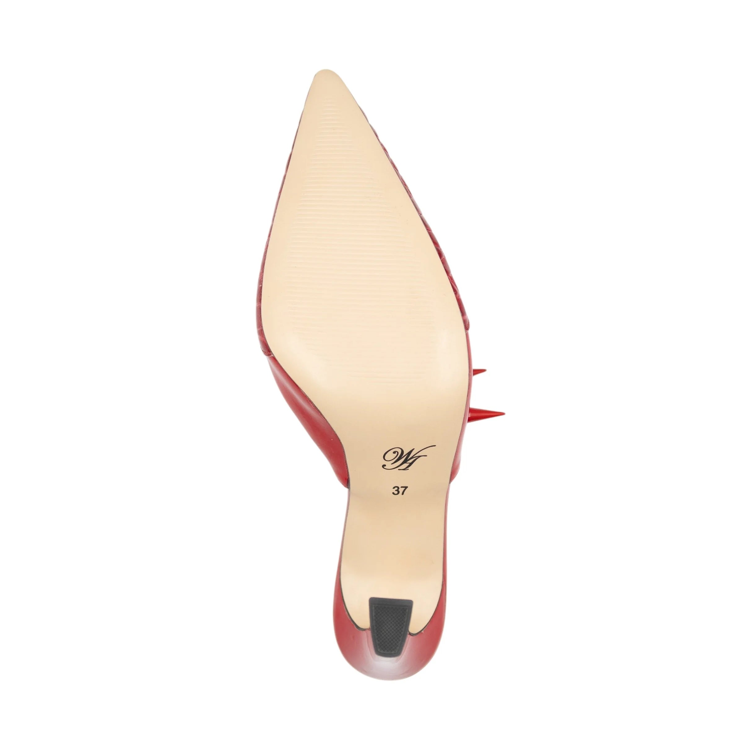 Cowgirl mules in carmine