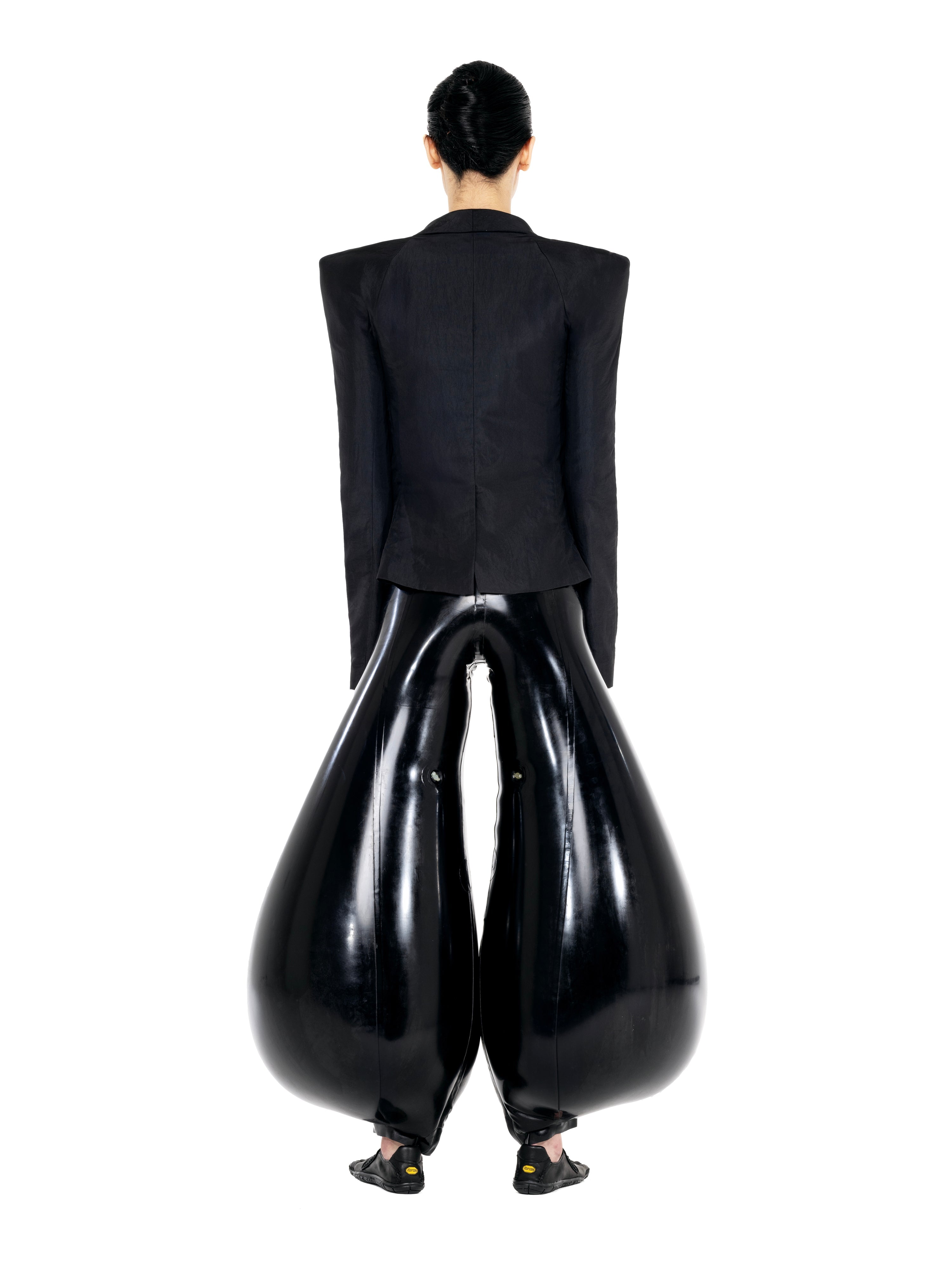 Black limo inflatable trousers | harri exclusive