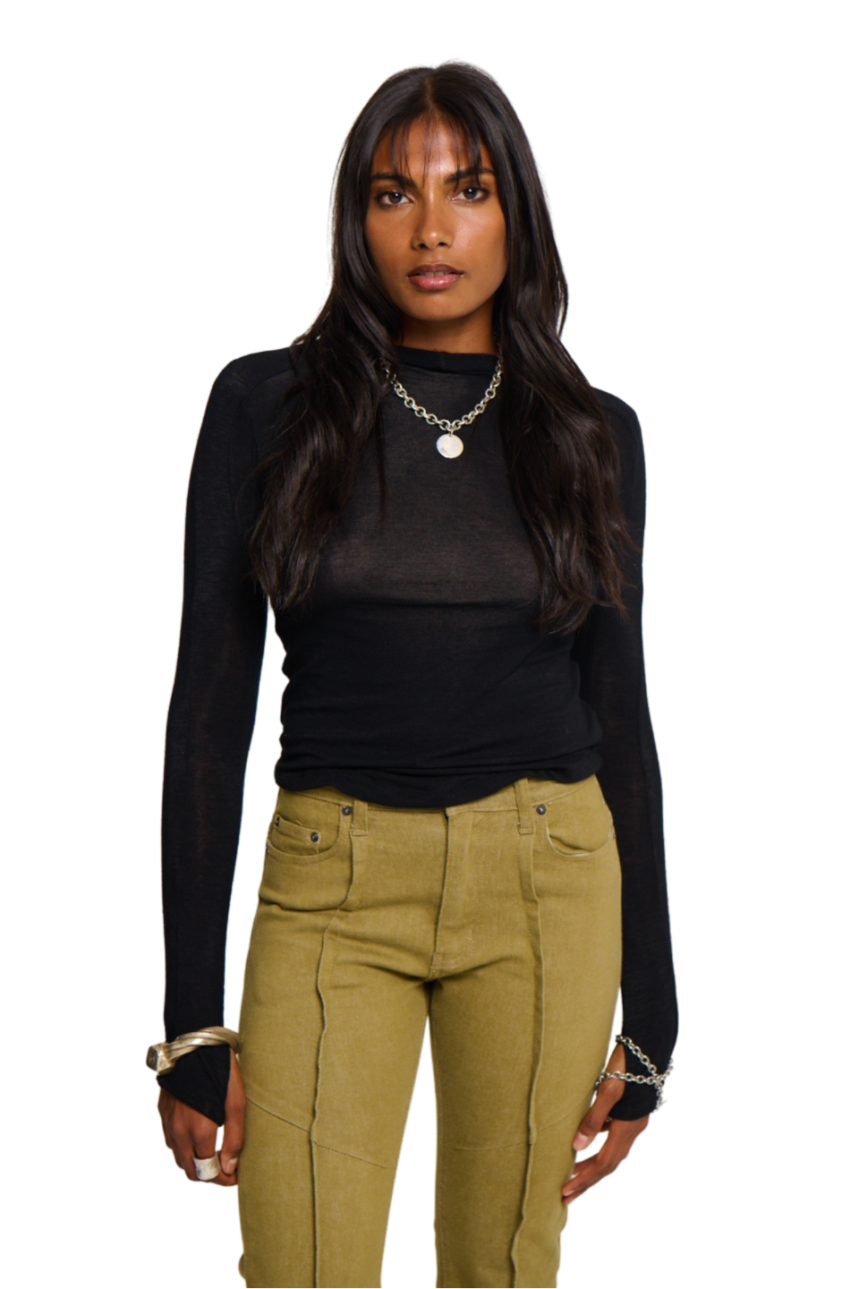 Angel wool top - black
