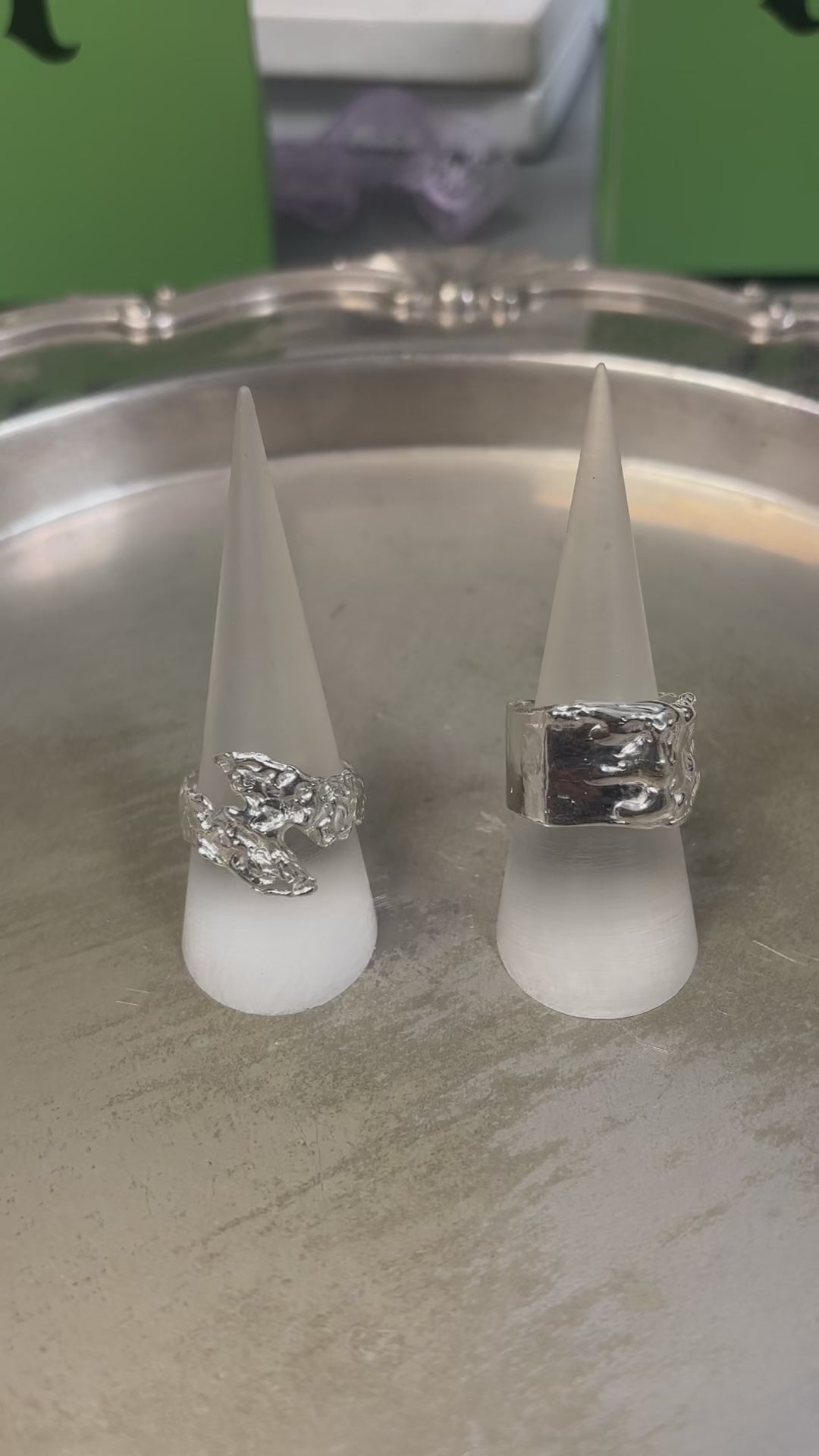 Melting away ring - silver