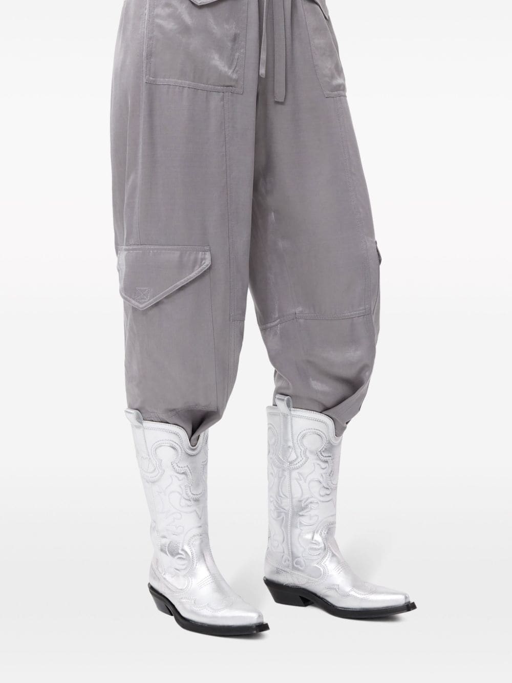Mid shaft embroidered western