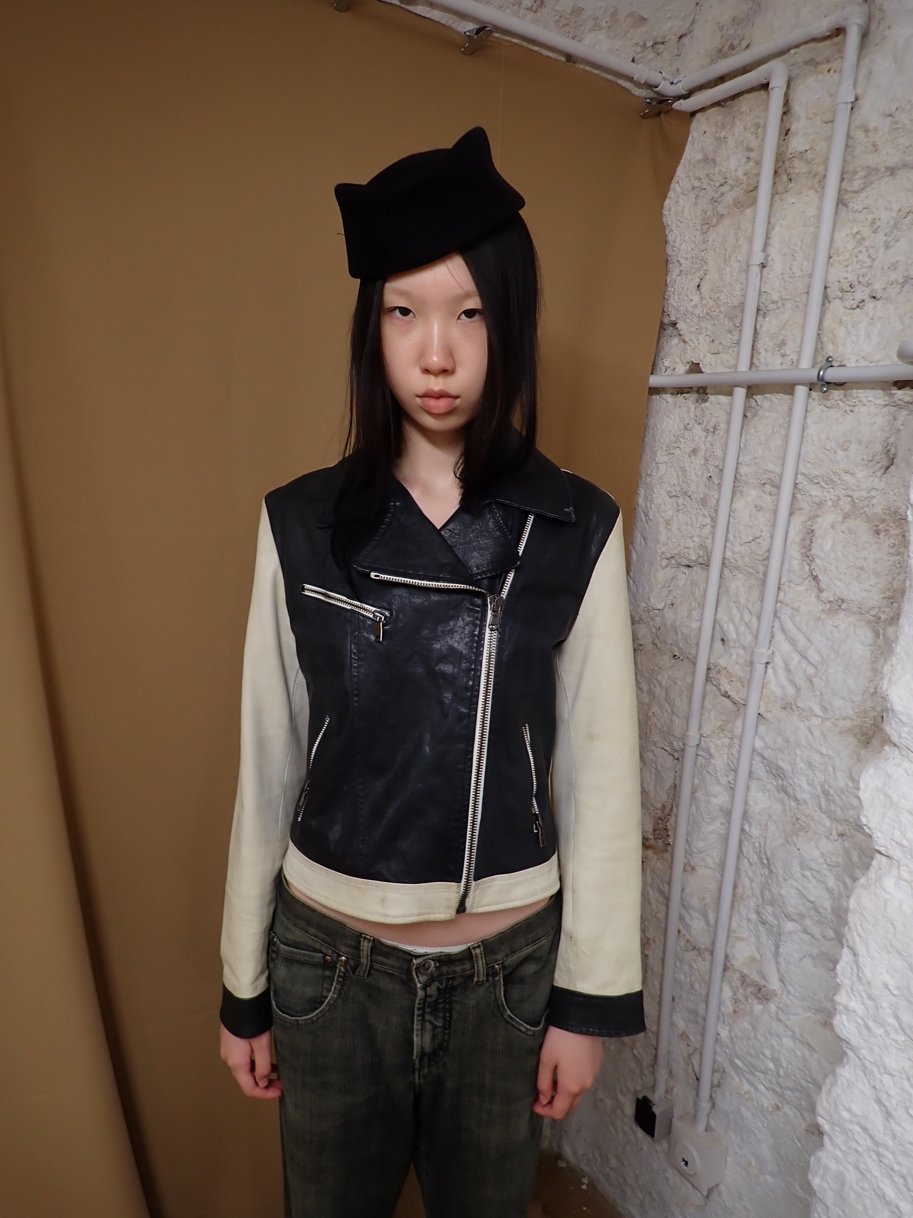 Leather biker