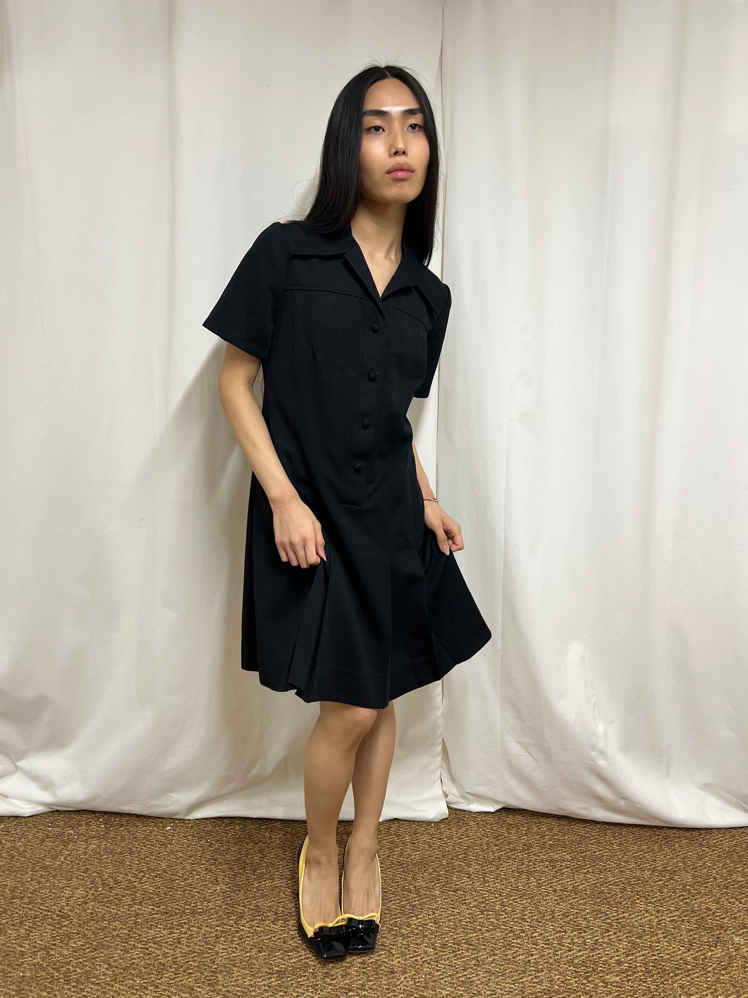 Pleated polo dress