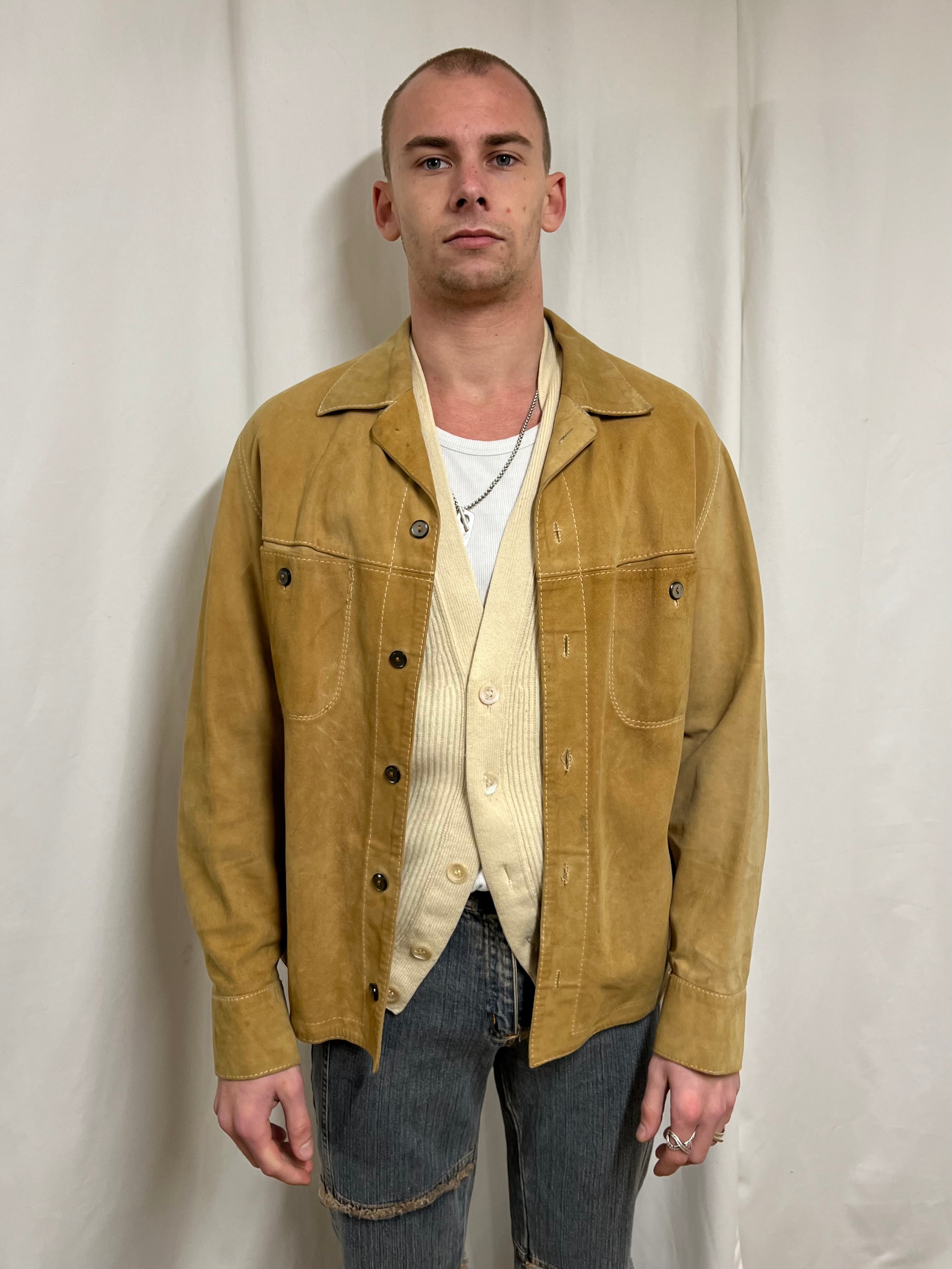 Suede overshirt