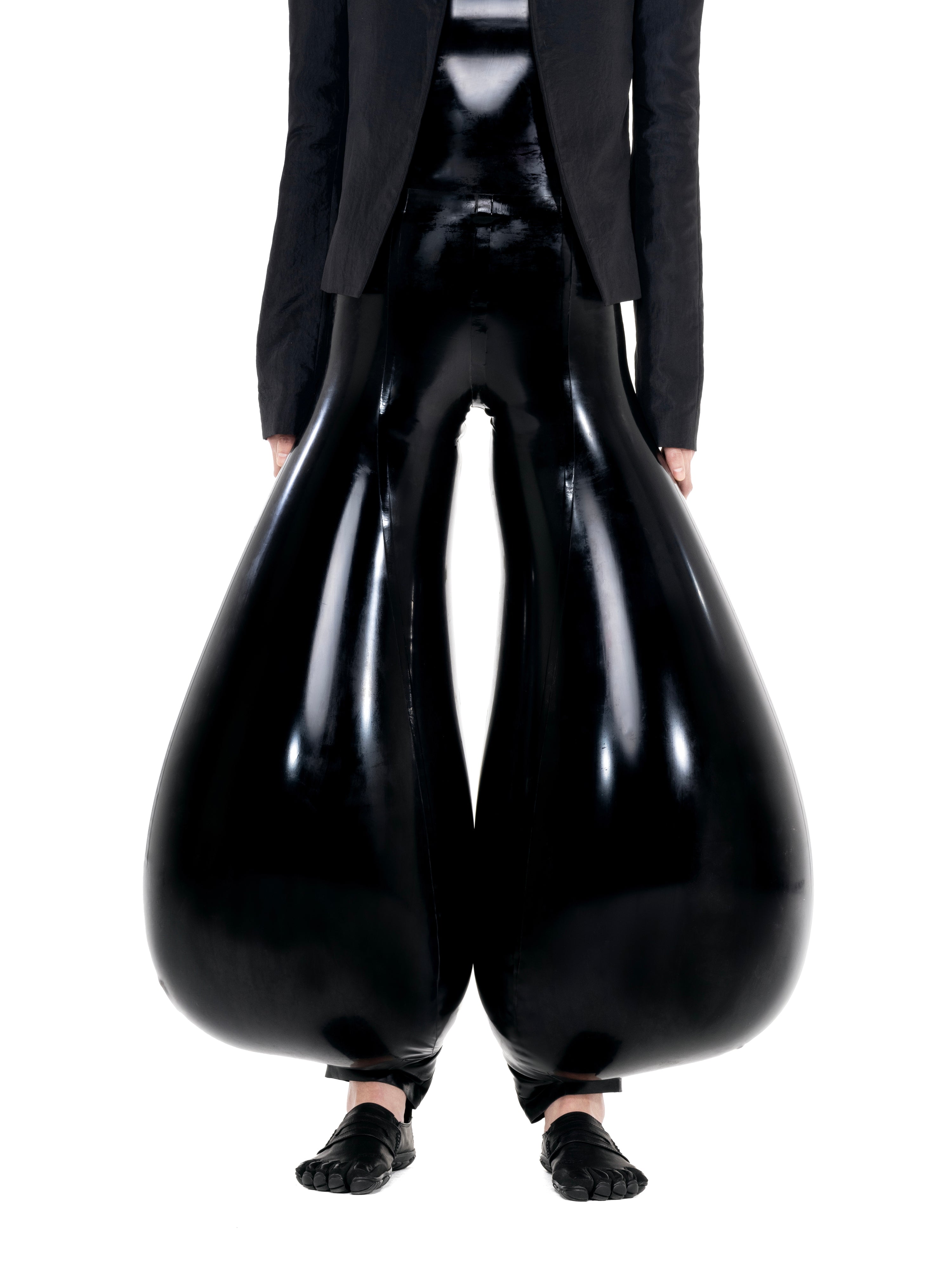 Black limo inflatable trousers | harri exclusive