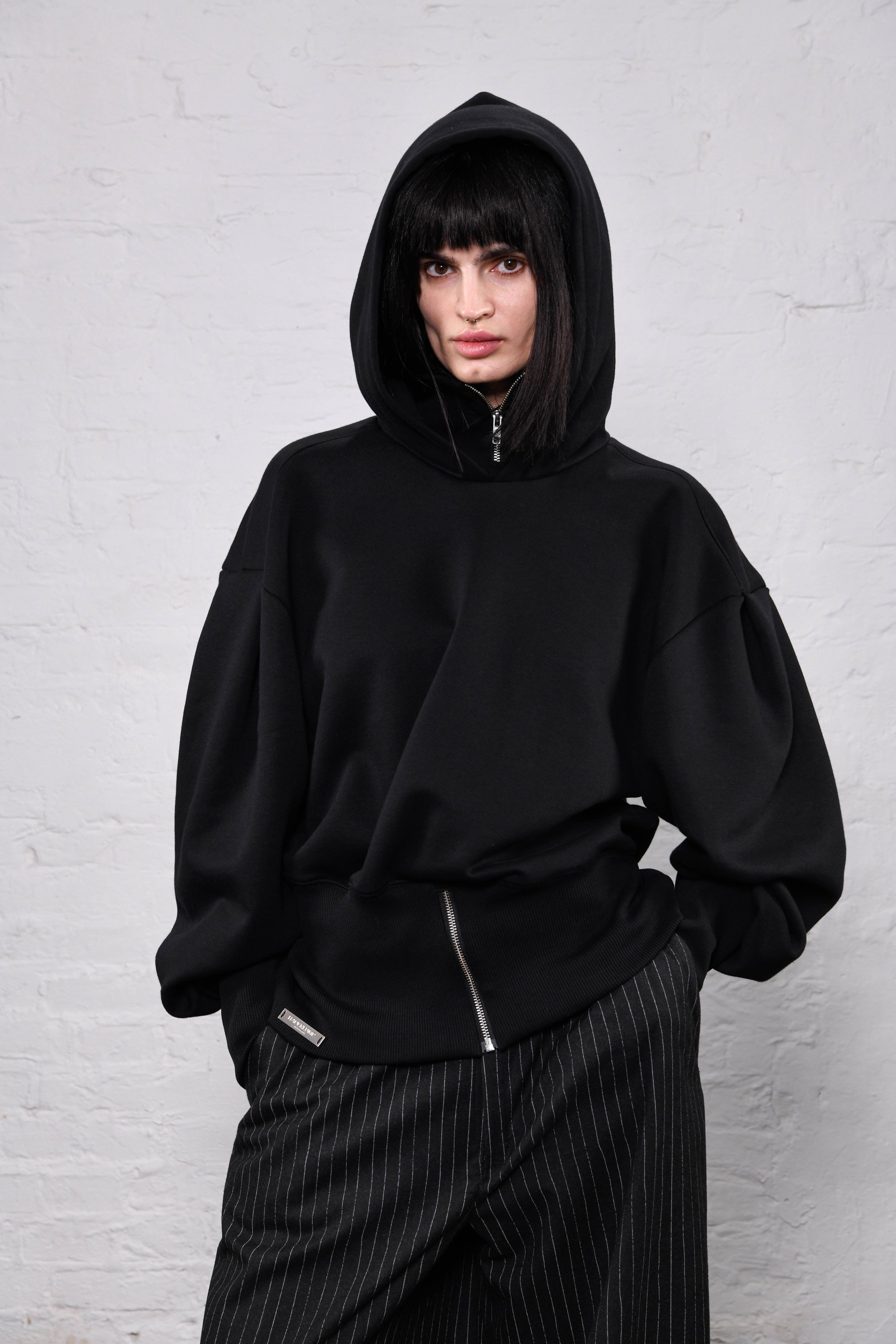 Zip hoodie black