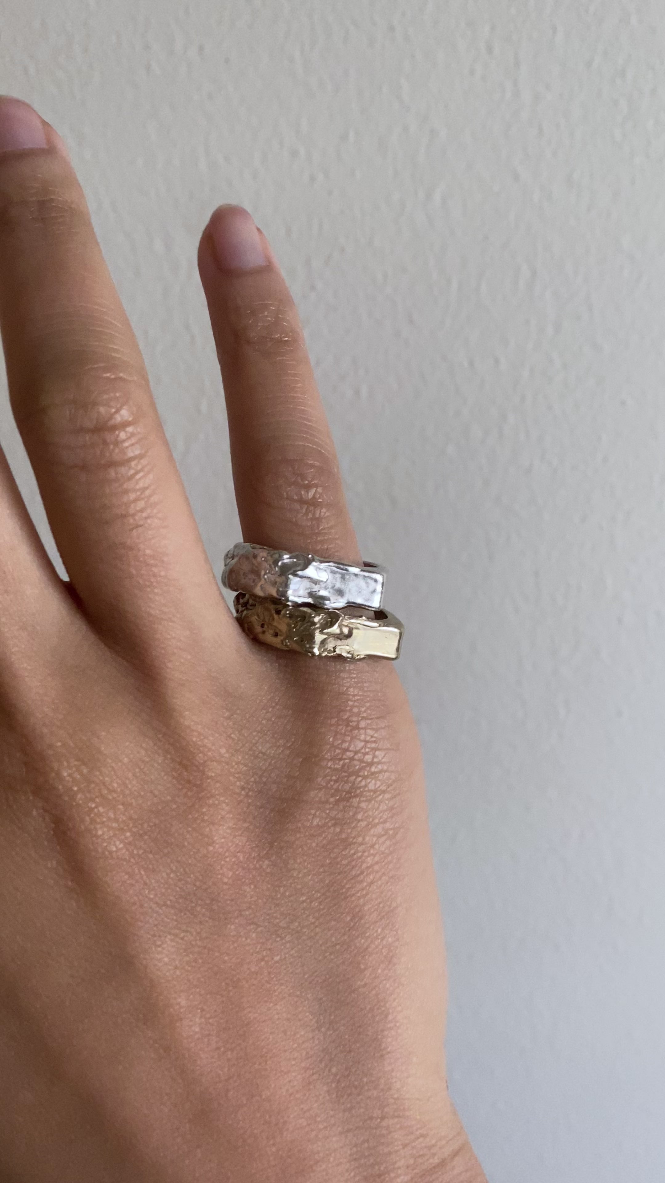 Melting away ring - silver